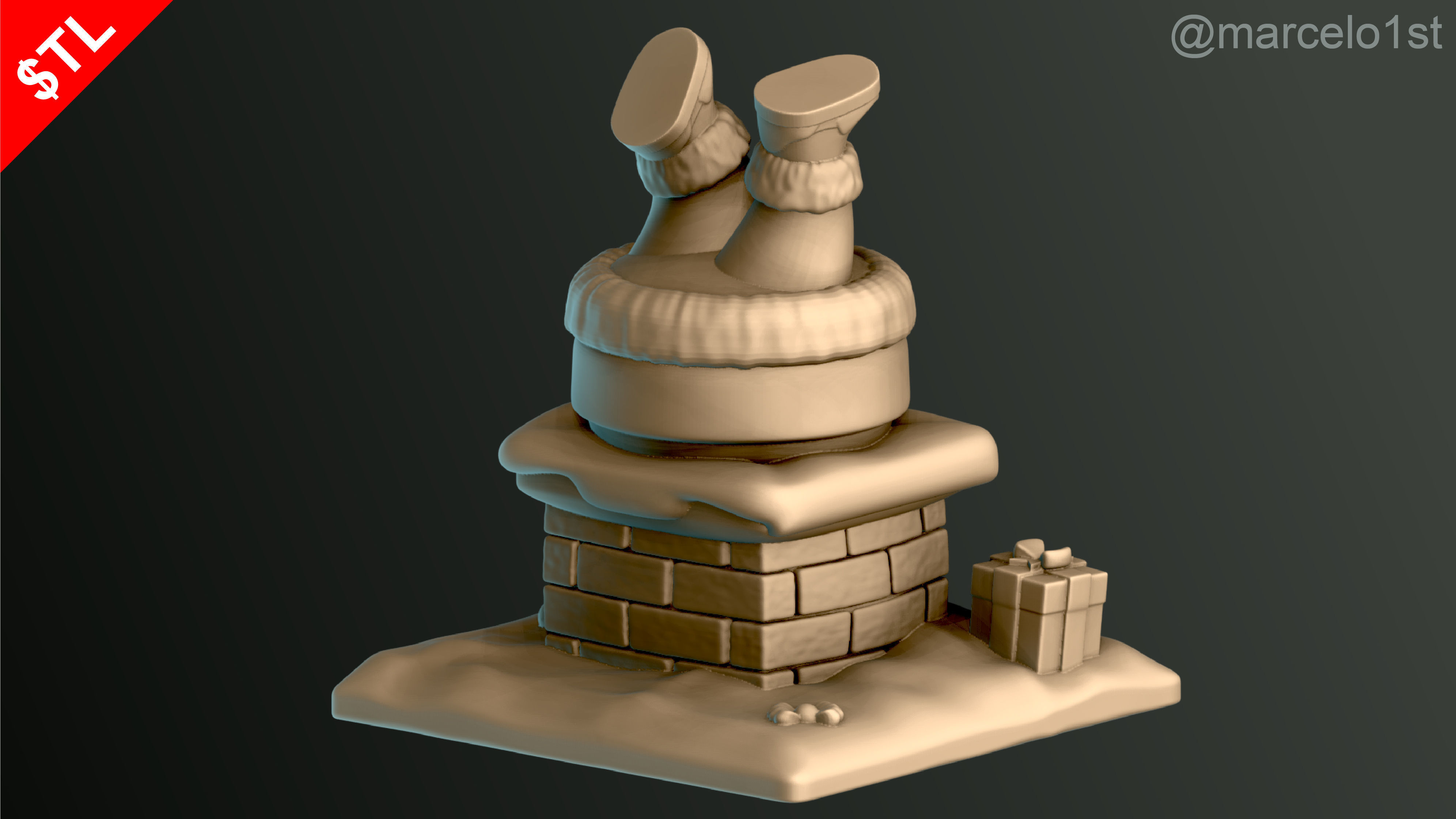 Santa Claus Trapped 3D print model_5