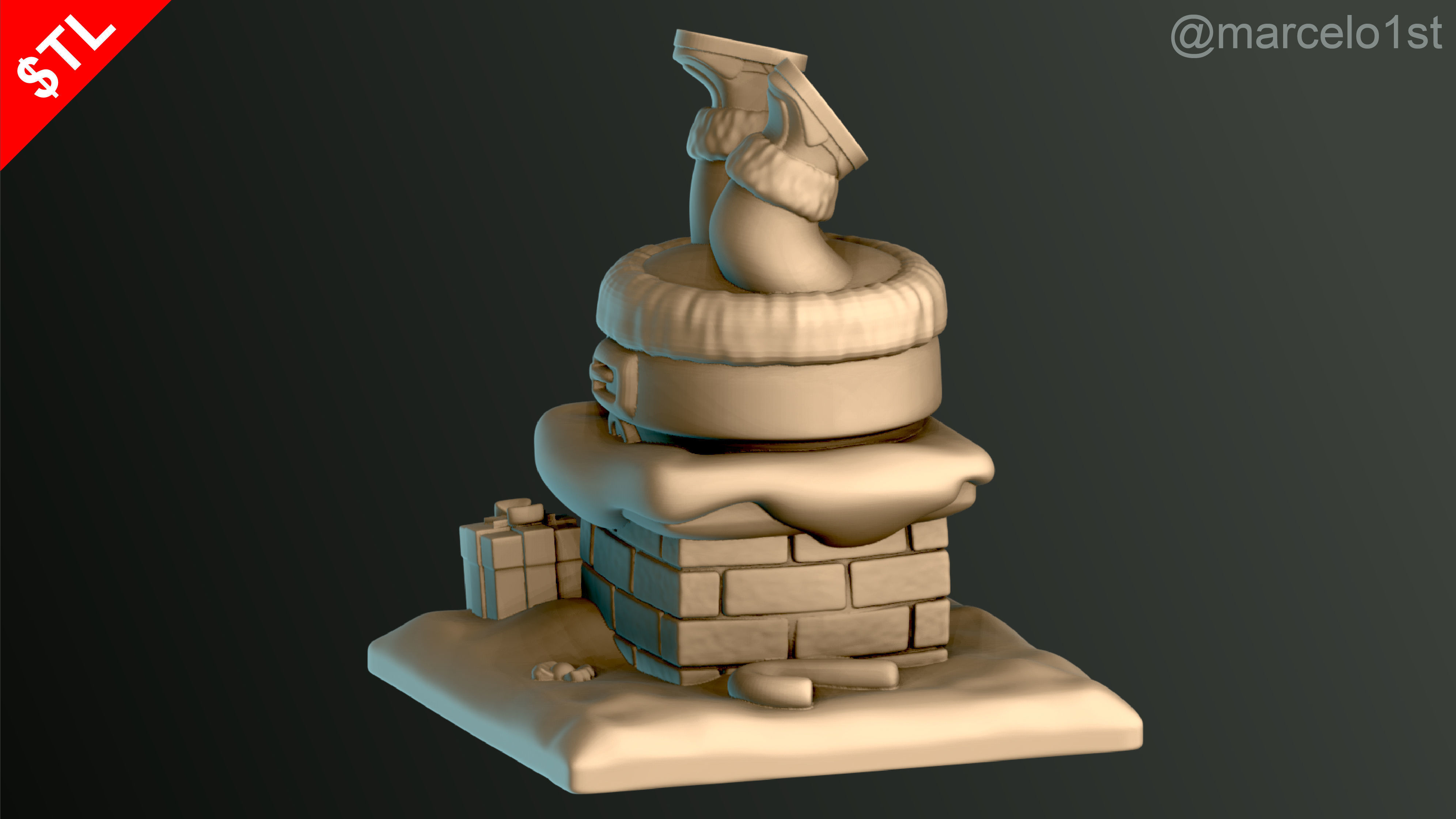 Santa Claus Trapped 3D print model_10