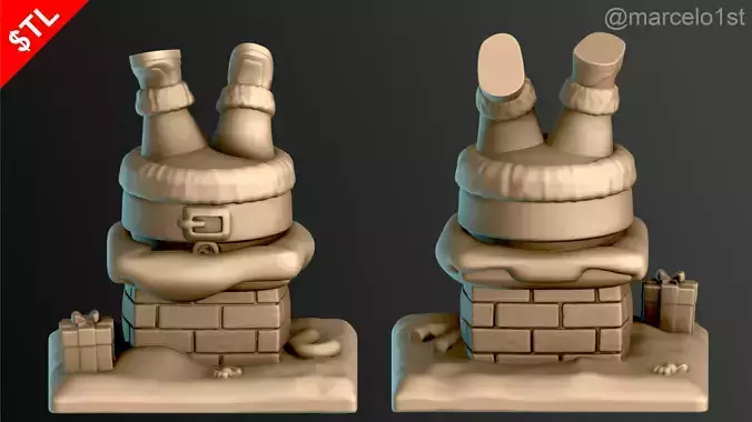 Santa Claus Trapped 3D print model Santa Claus Trapped 3D print model