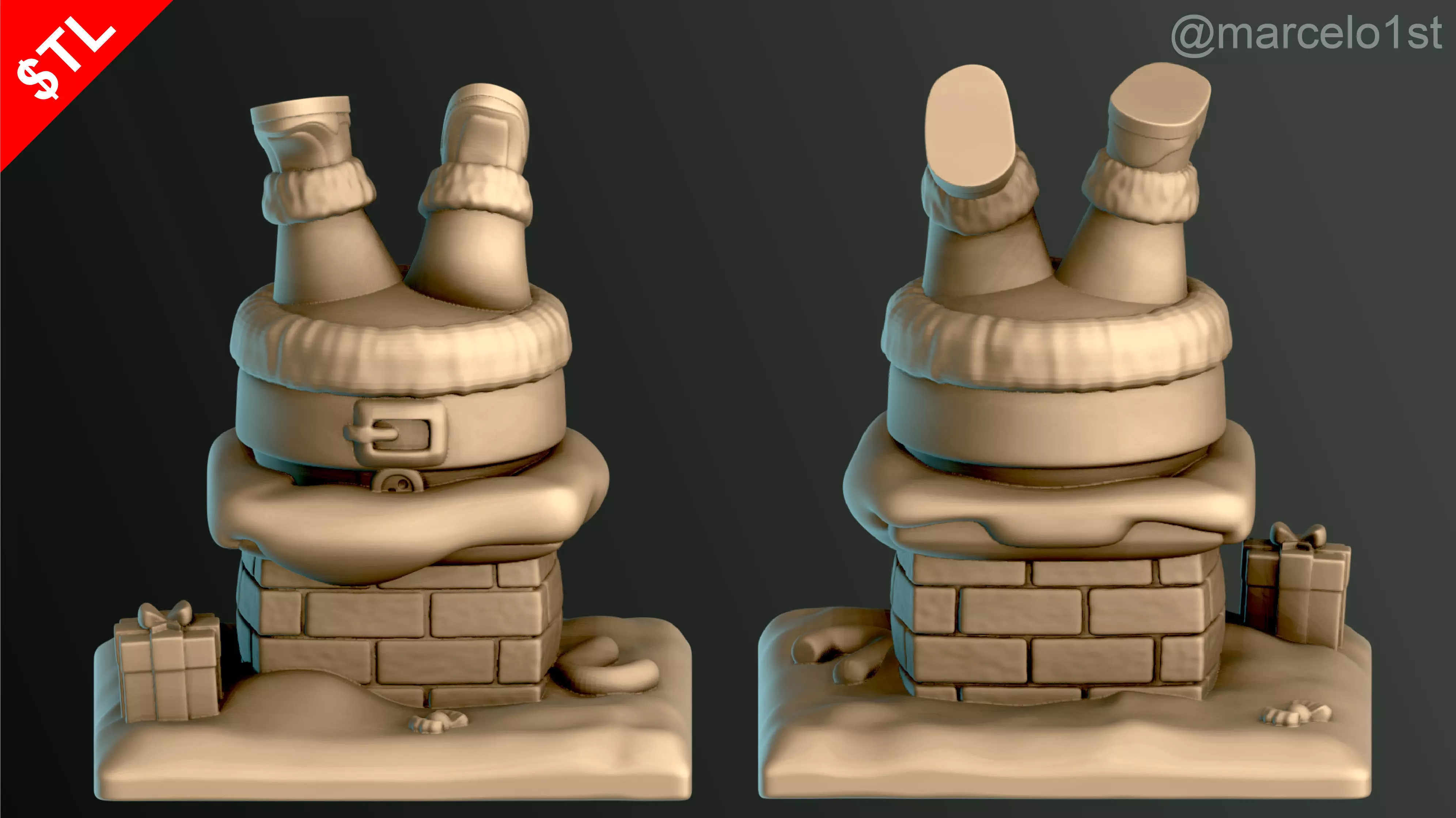 Santa Claus Trapped 3D print model_0