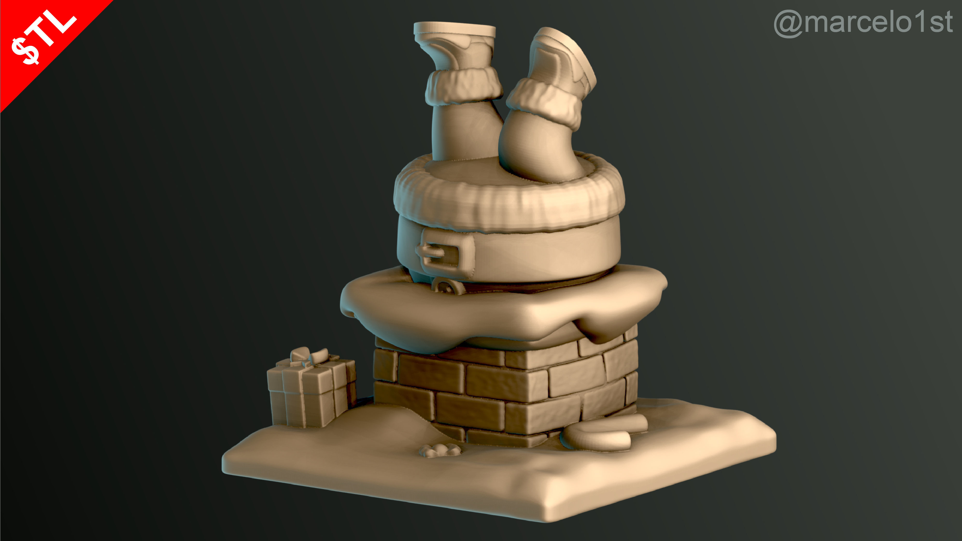 Santa Claus Trapped 3D print model_11