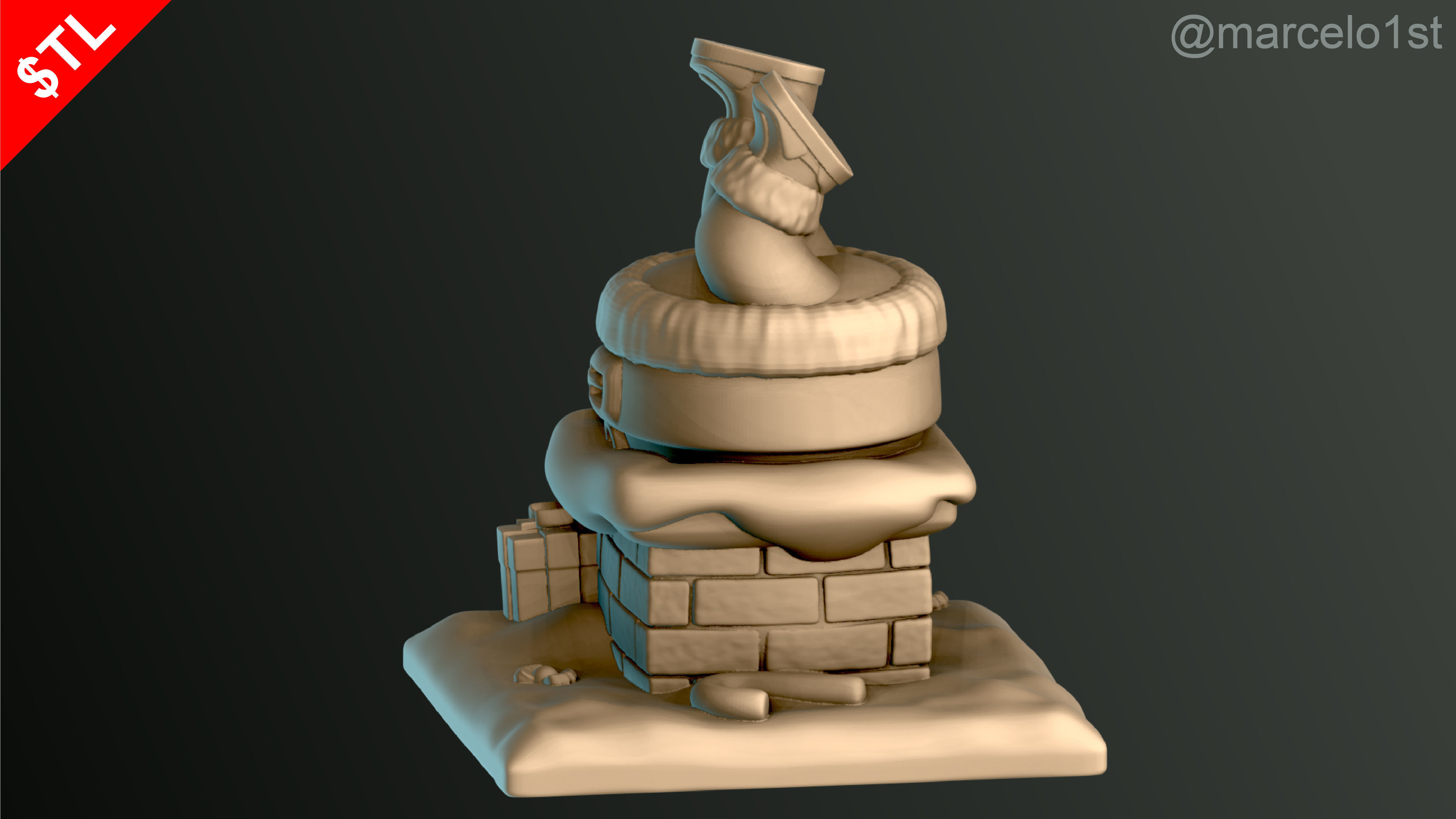 Santa Claus Trapped 3D print model_9