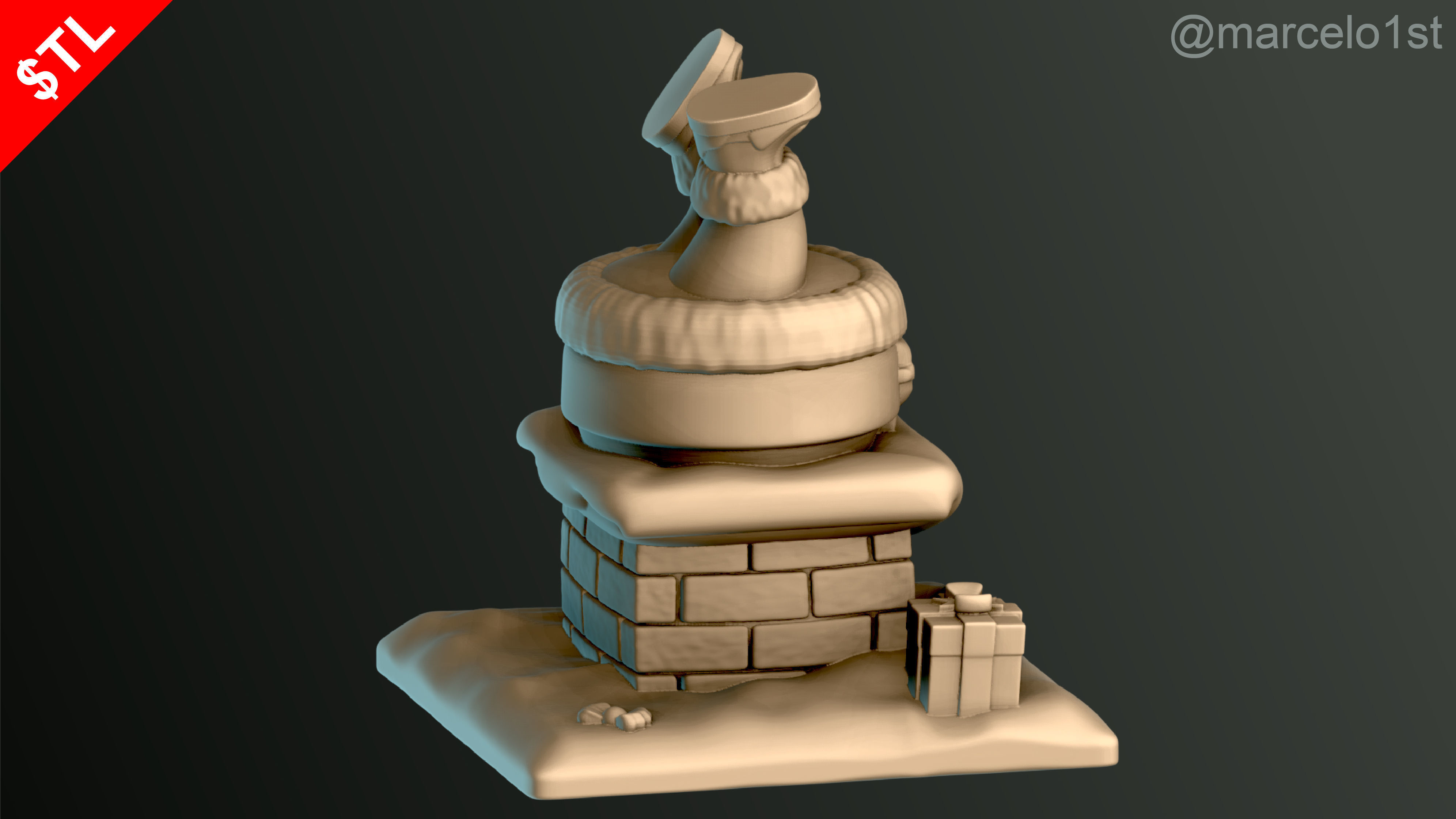 Santa Claus Trapped 3D print model_4