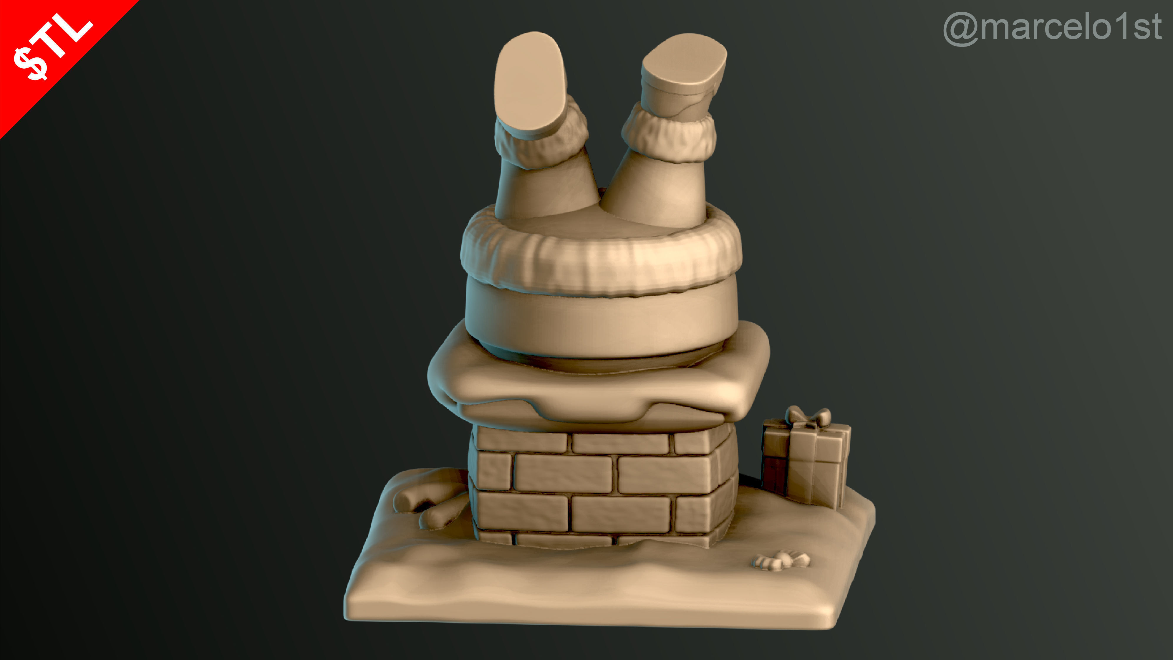 Santa Claus Trapped 3D print model_6