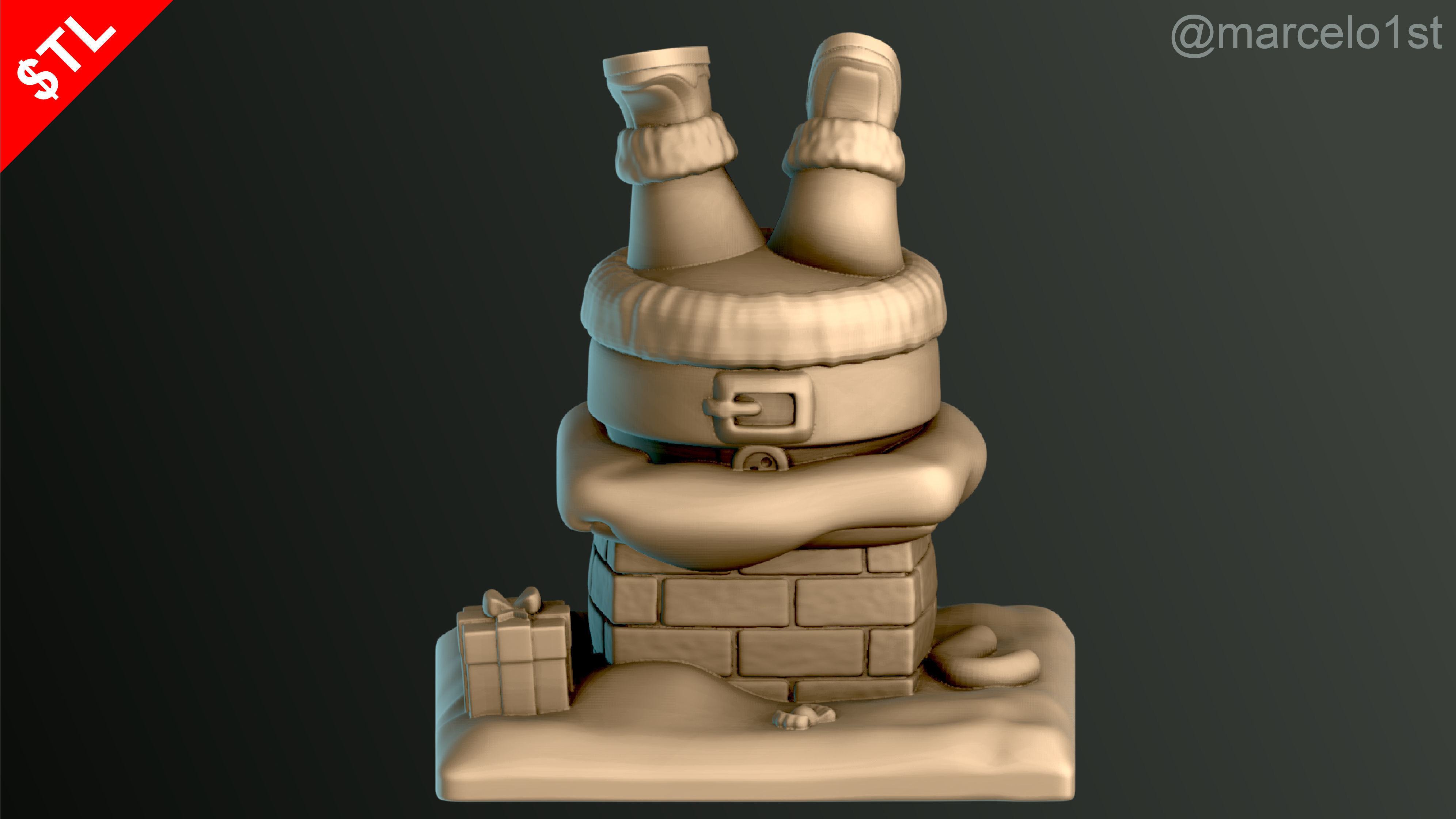 Santa Claus Trapped 3D print model_1