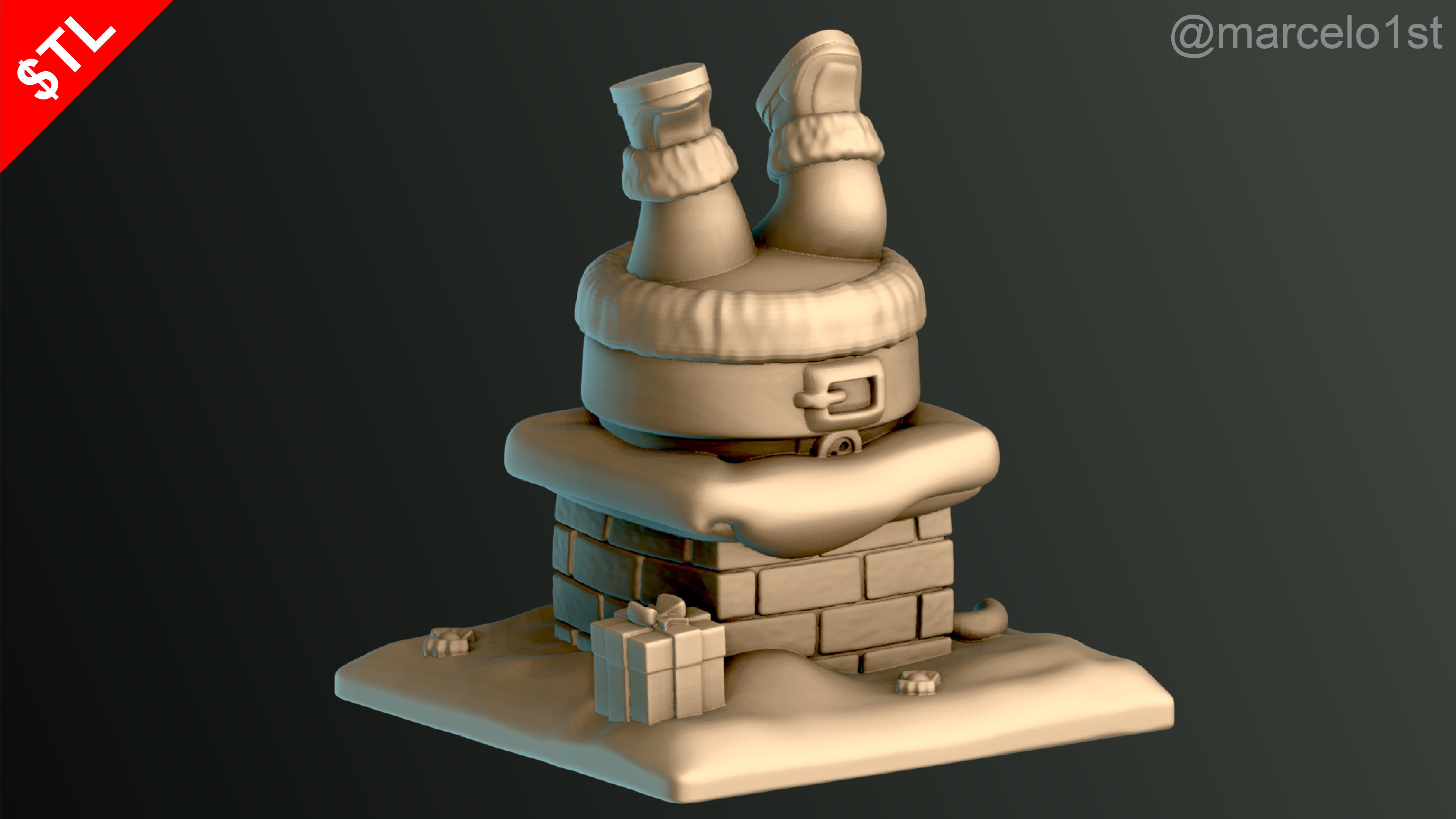 Santa Claus Trapped 3D print model_2