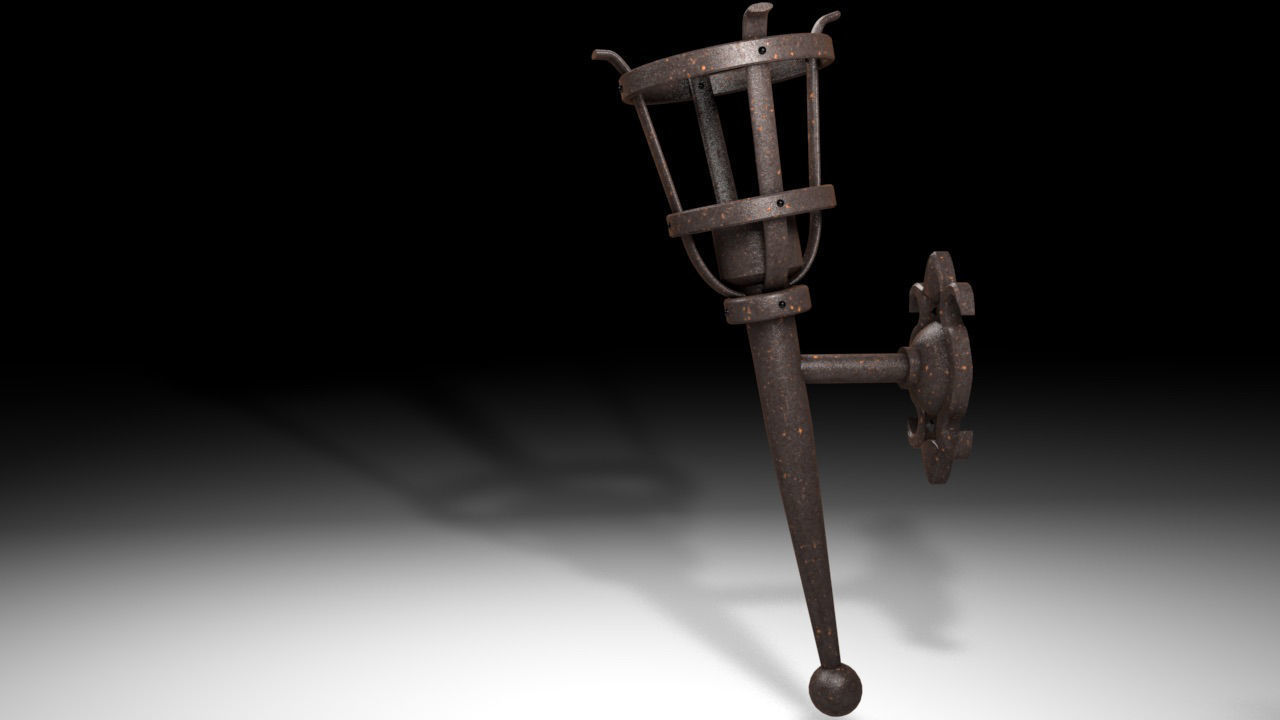 Medieval Middleage Wall Touch 3D model_1