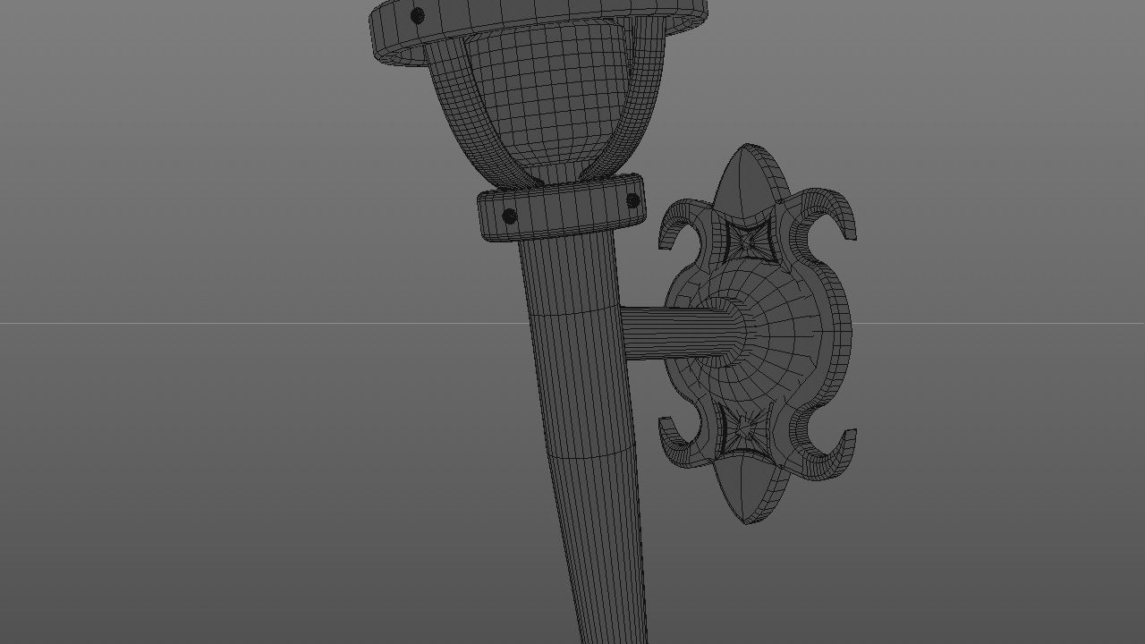 Medieval Middleage Wall Touch 3D model_4