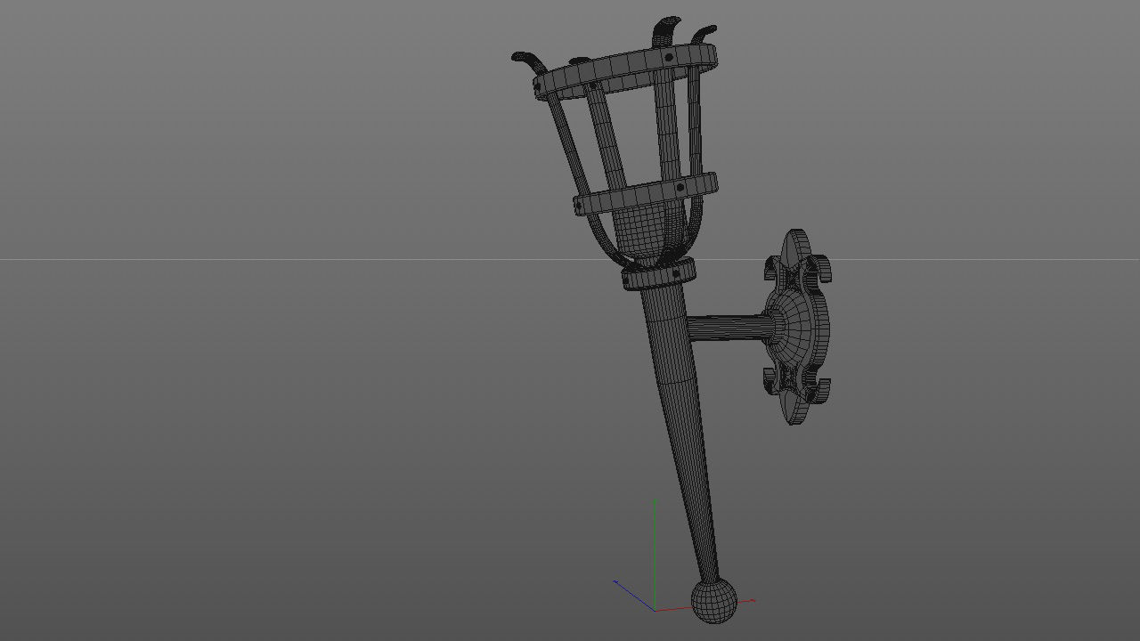 Medieval Middleage Wall Touch 3D model_3