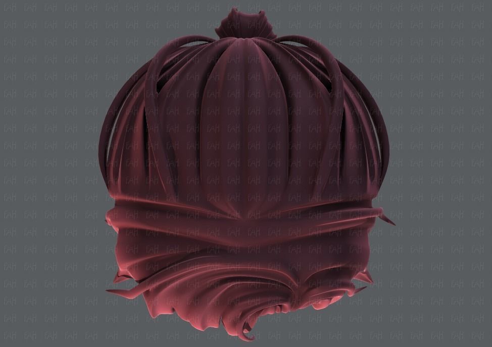 3D Hair style for boy V45 Low-poly 3D model_33