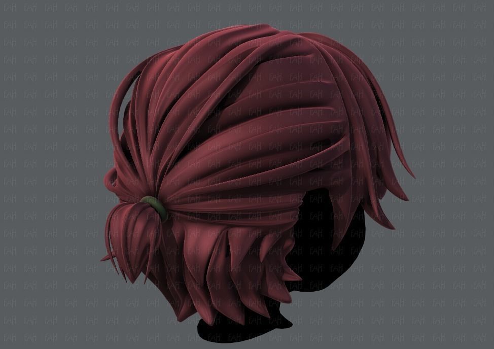 3D Hair style for boy V45 Low-poly 3D model_4