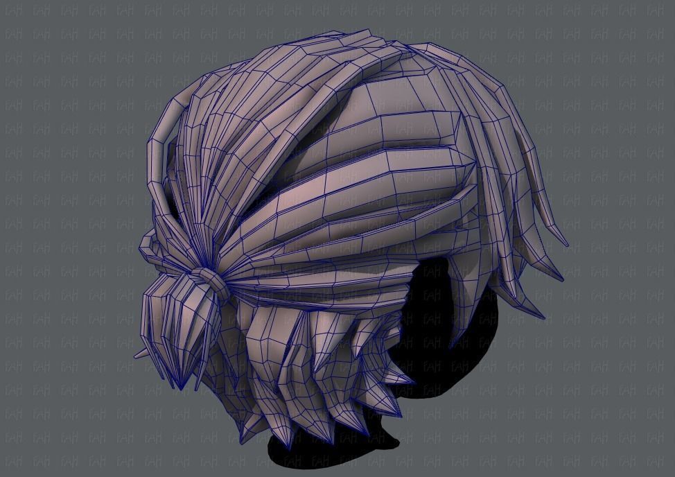 3D Hair style for boy V45 Low-poly 3D model_28