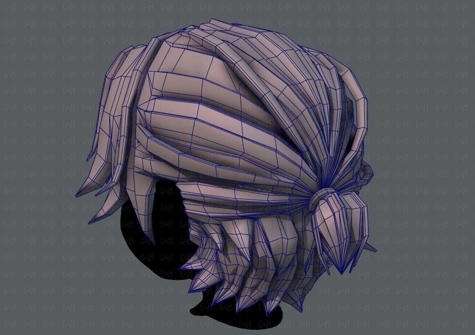 3D Hair style for boy V45 Low-poly 3D model_30