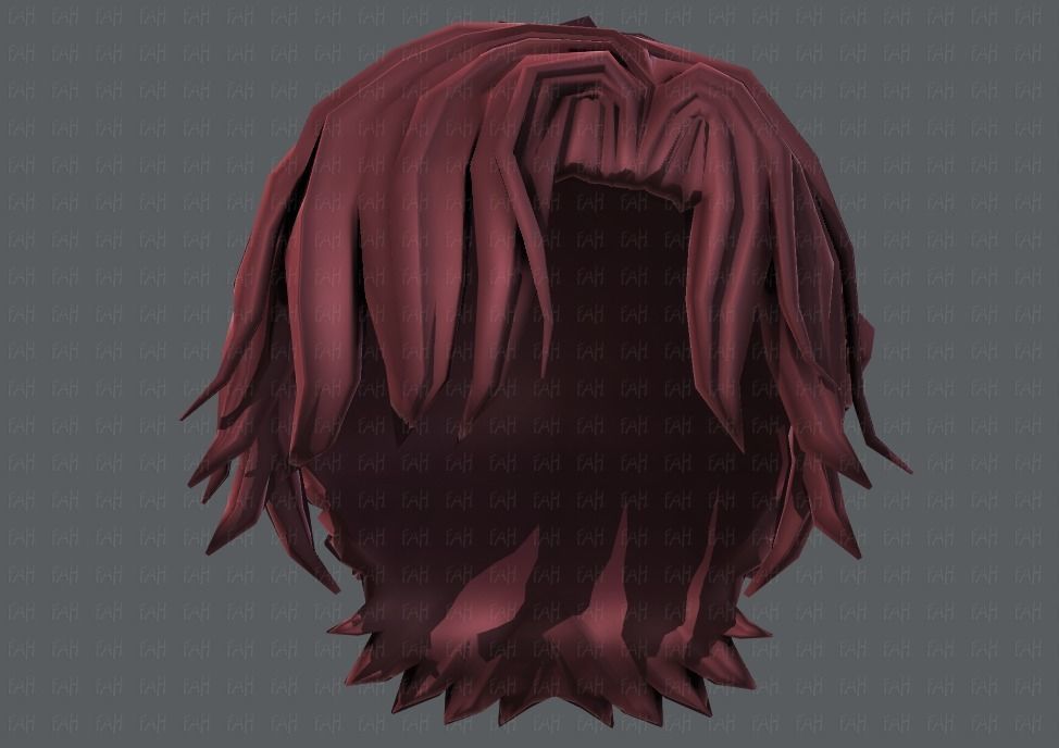 3D Hair style for boy V45 Low-poly 3D model_39