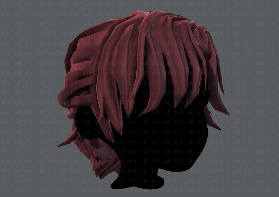 3D Hair style for boy V45 Low-poly 3D model_18