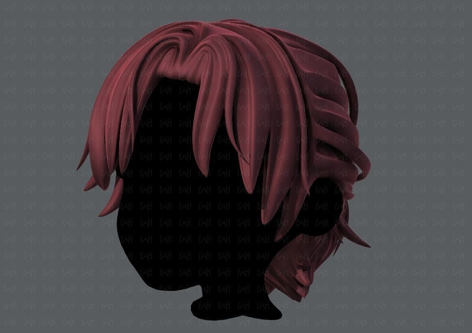 3D Hair style for boy V45 Low-poly 3D model_8