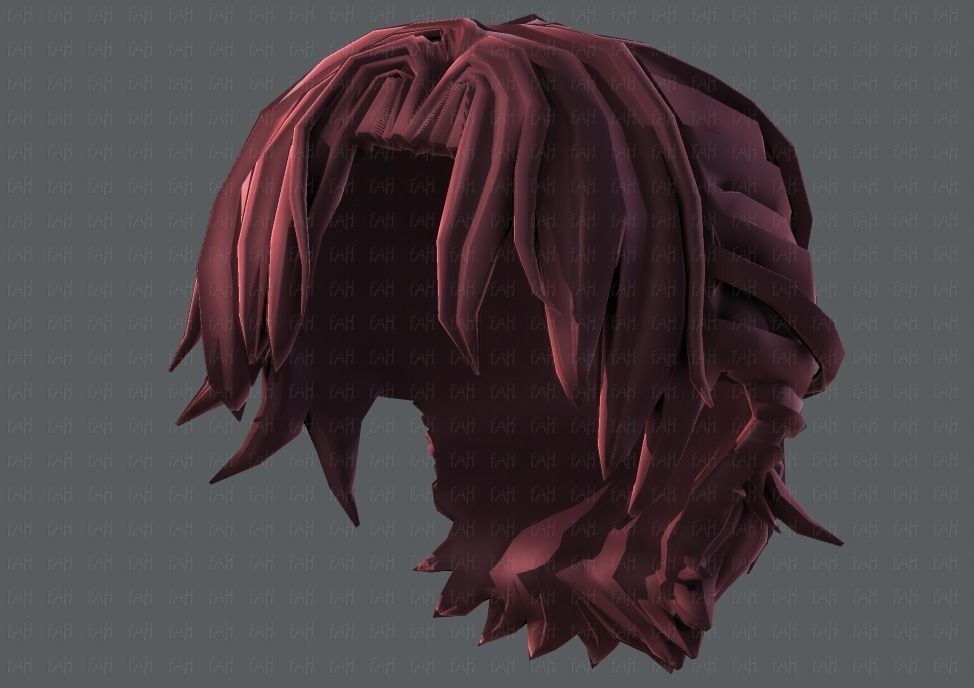 3D Hair style for boy V45 Low-poly 3D model_43
