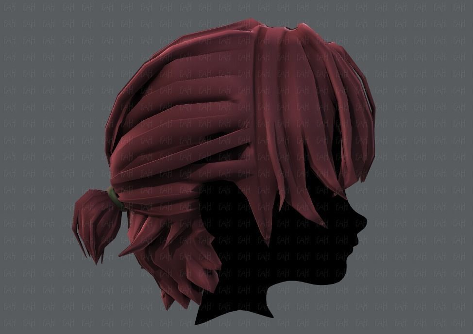 3D Hair style for boy V45 Low-poly 3D model_19