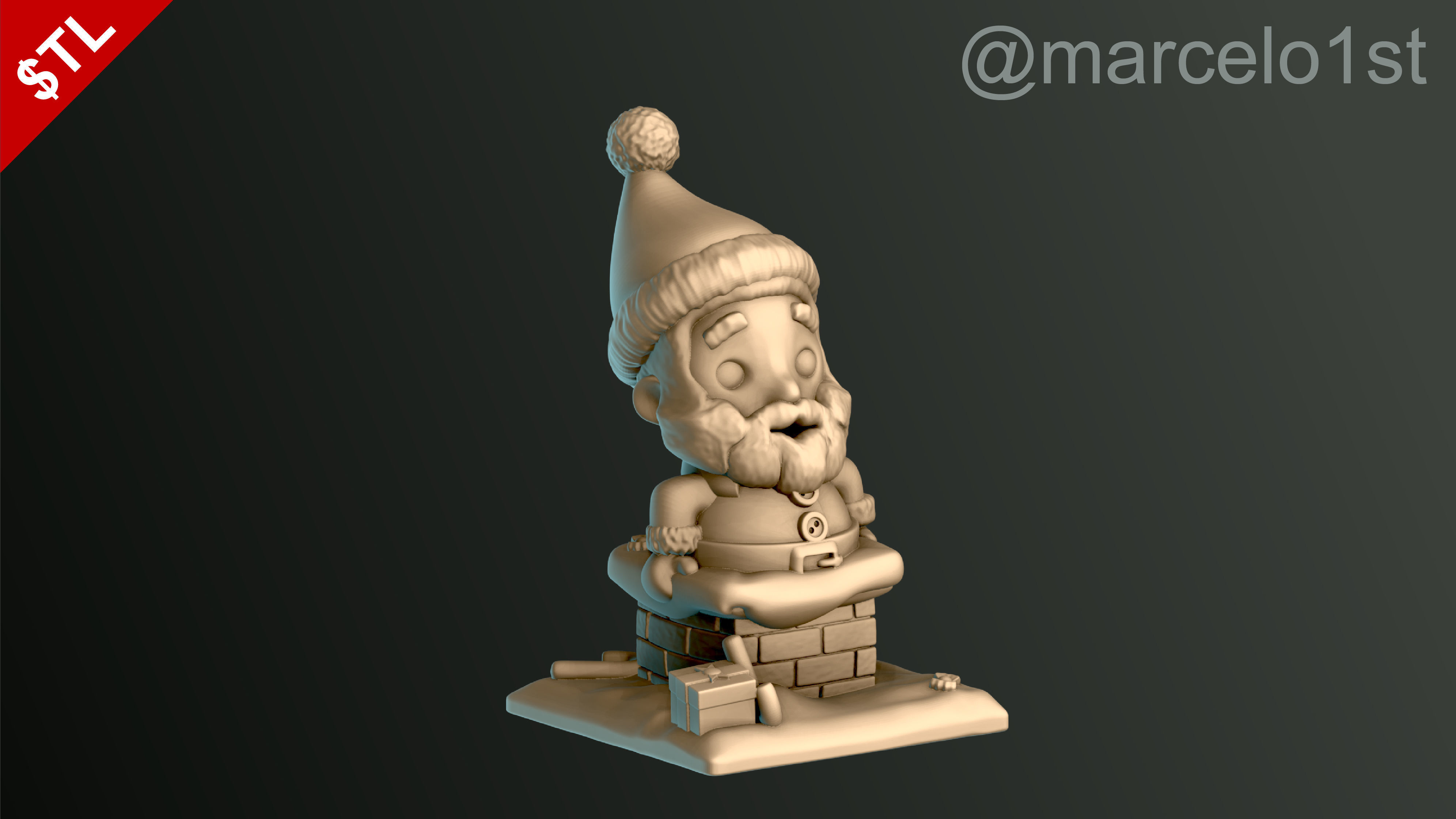 Santa Claus Trapped UP Free 3D print model_1