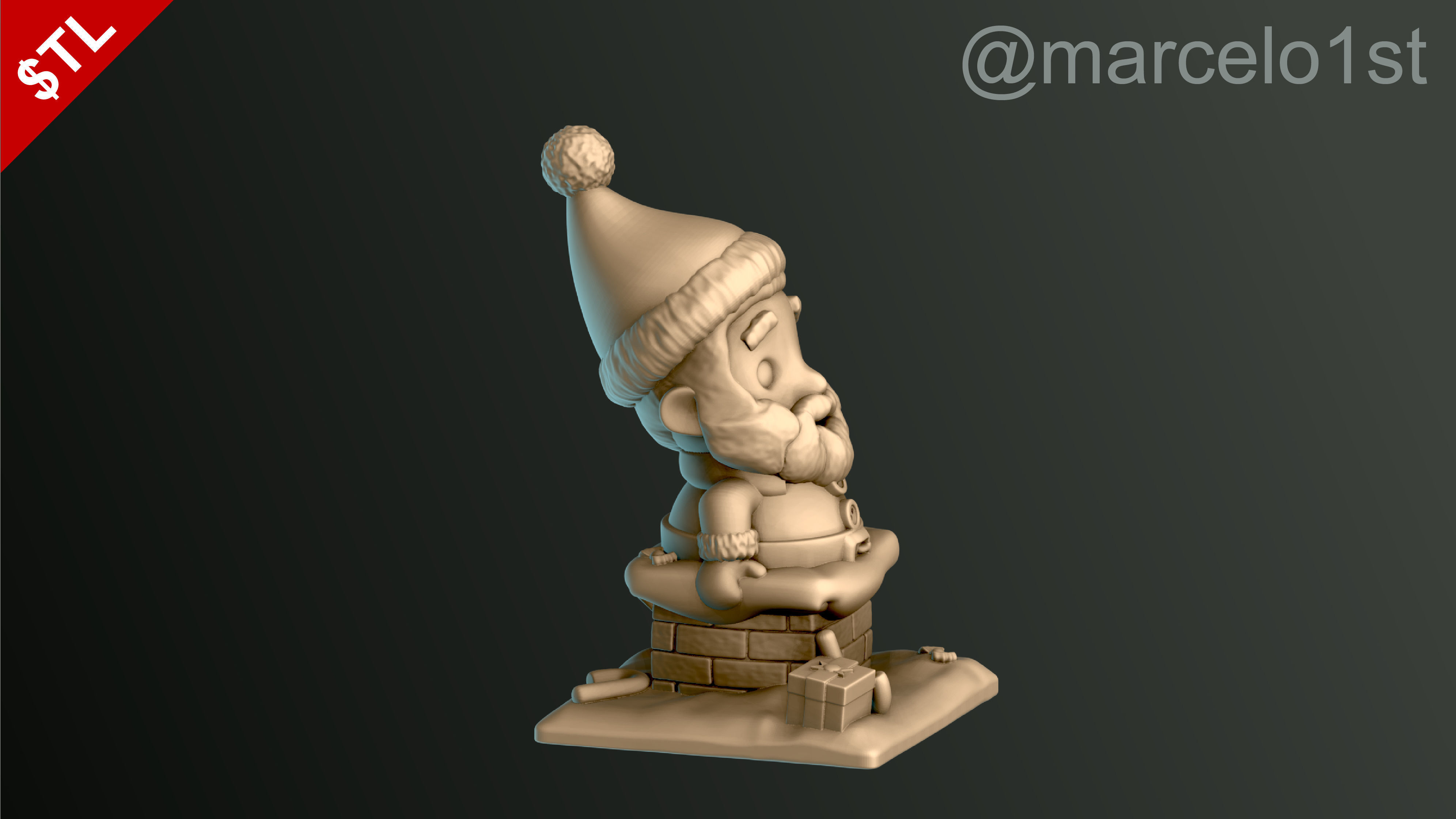 Santa Claus Trapped UP Free 3D print model_2