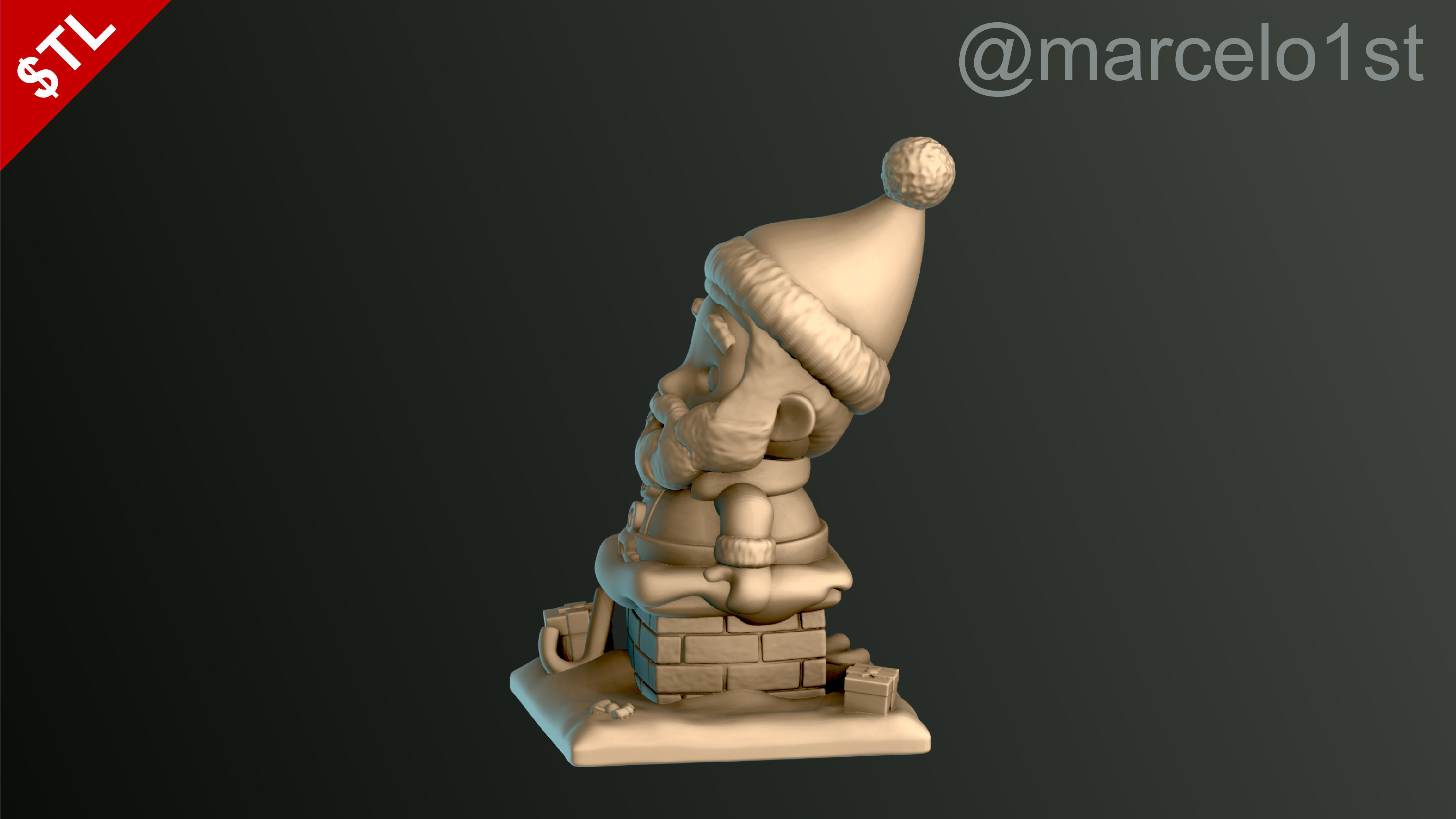 Santa Claus Trapped UP Free 3D print model_8
