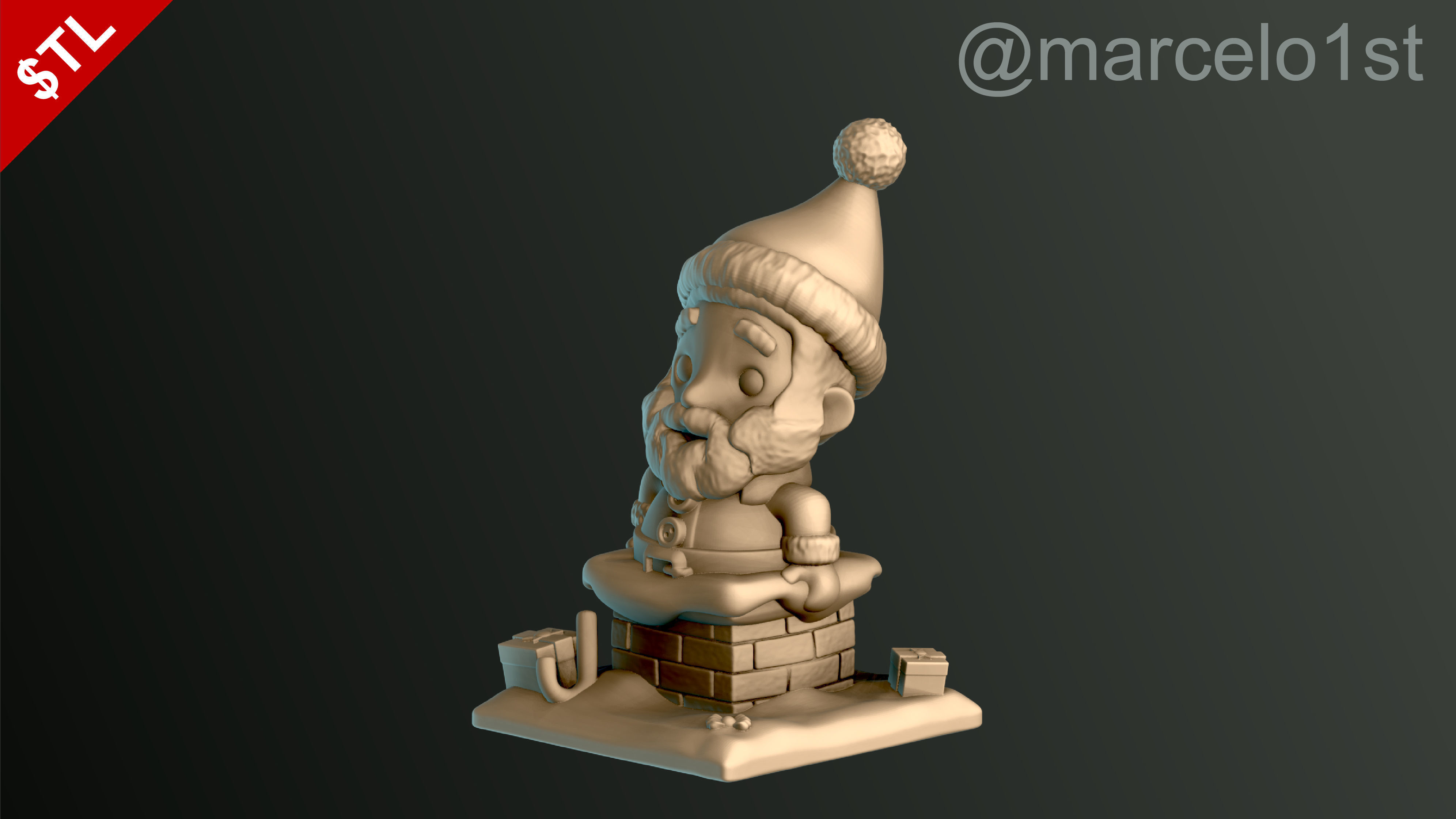 Santa Claus Trapped UP Free 3D print model_9