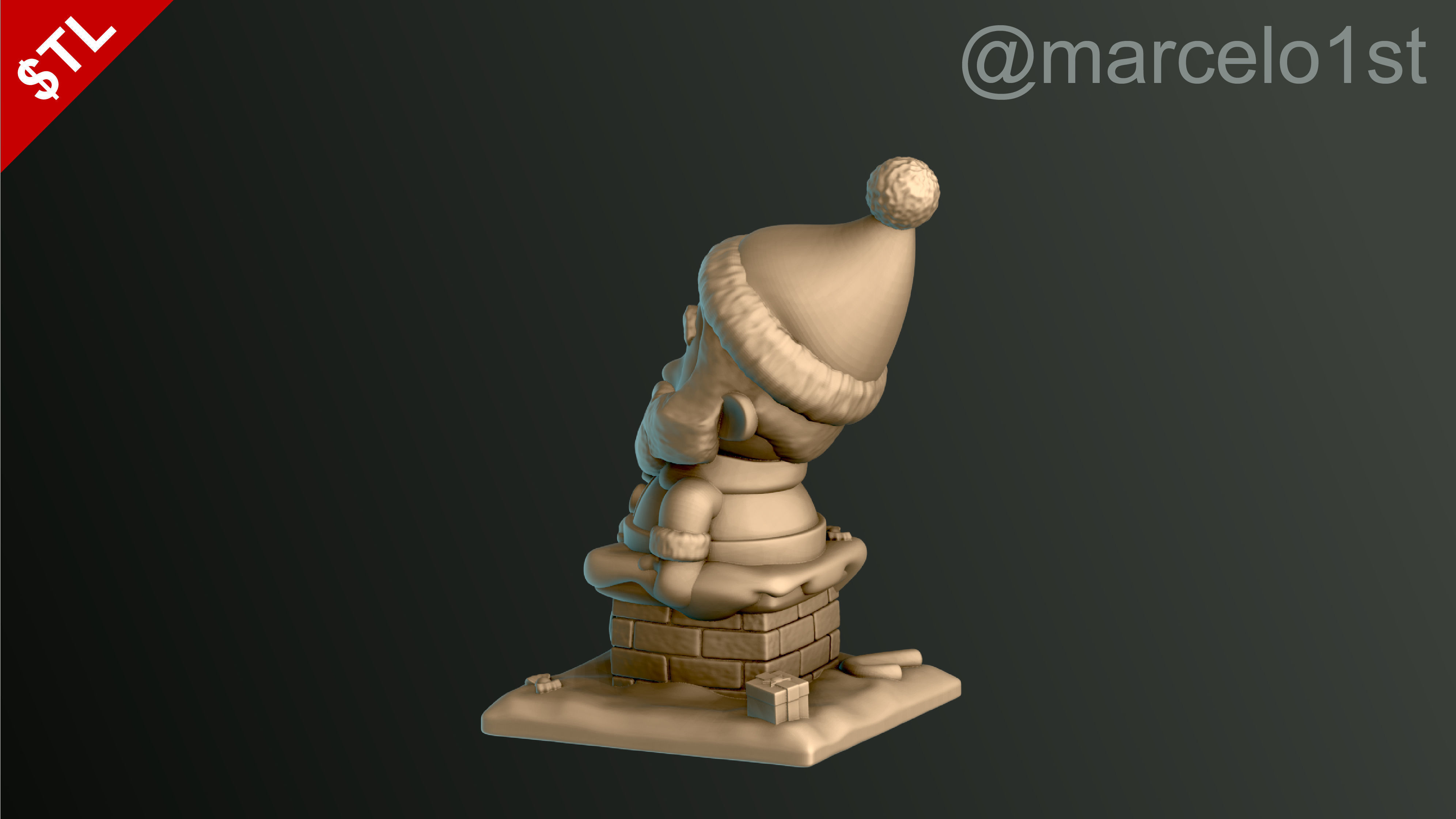 Santa Claus Trapped UP Free 3D print model_7