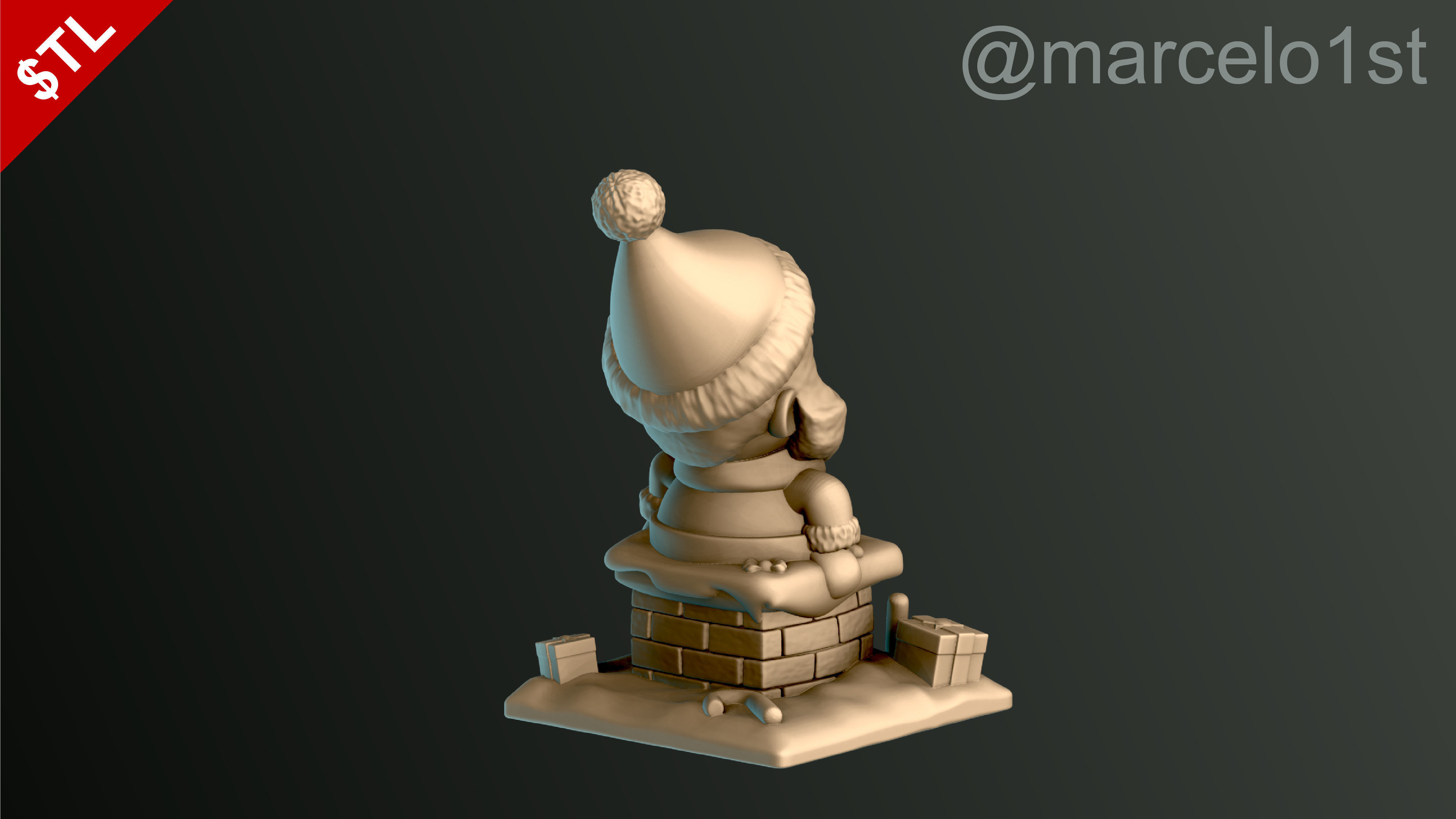 Santa Claus Trapped UP Free 3D print model_4