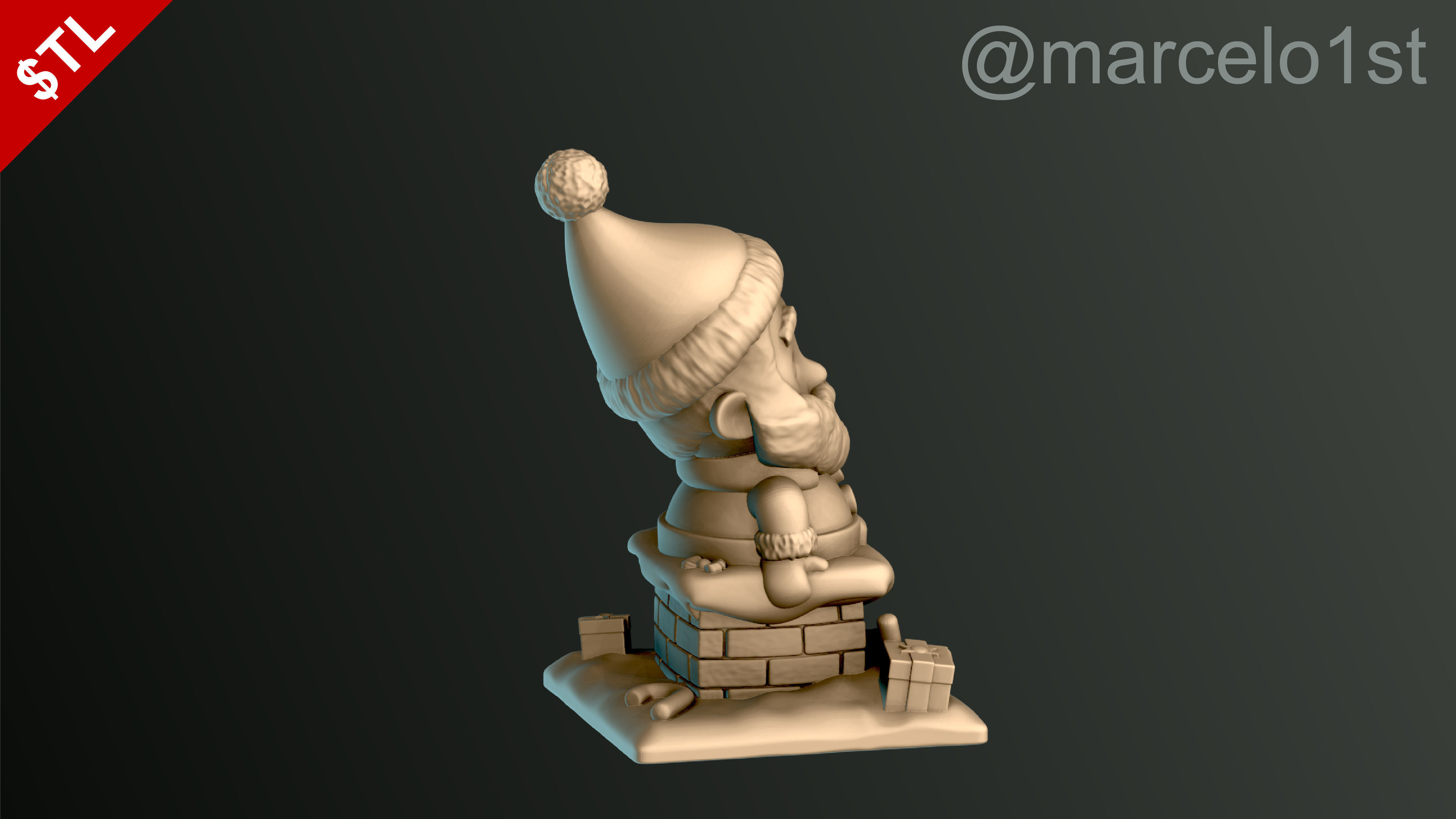 Santa Claus Trapped UP Free 3D print model_3