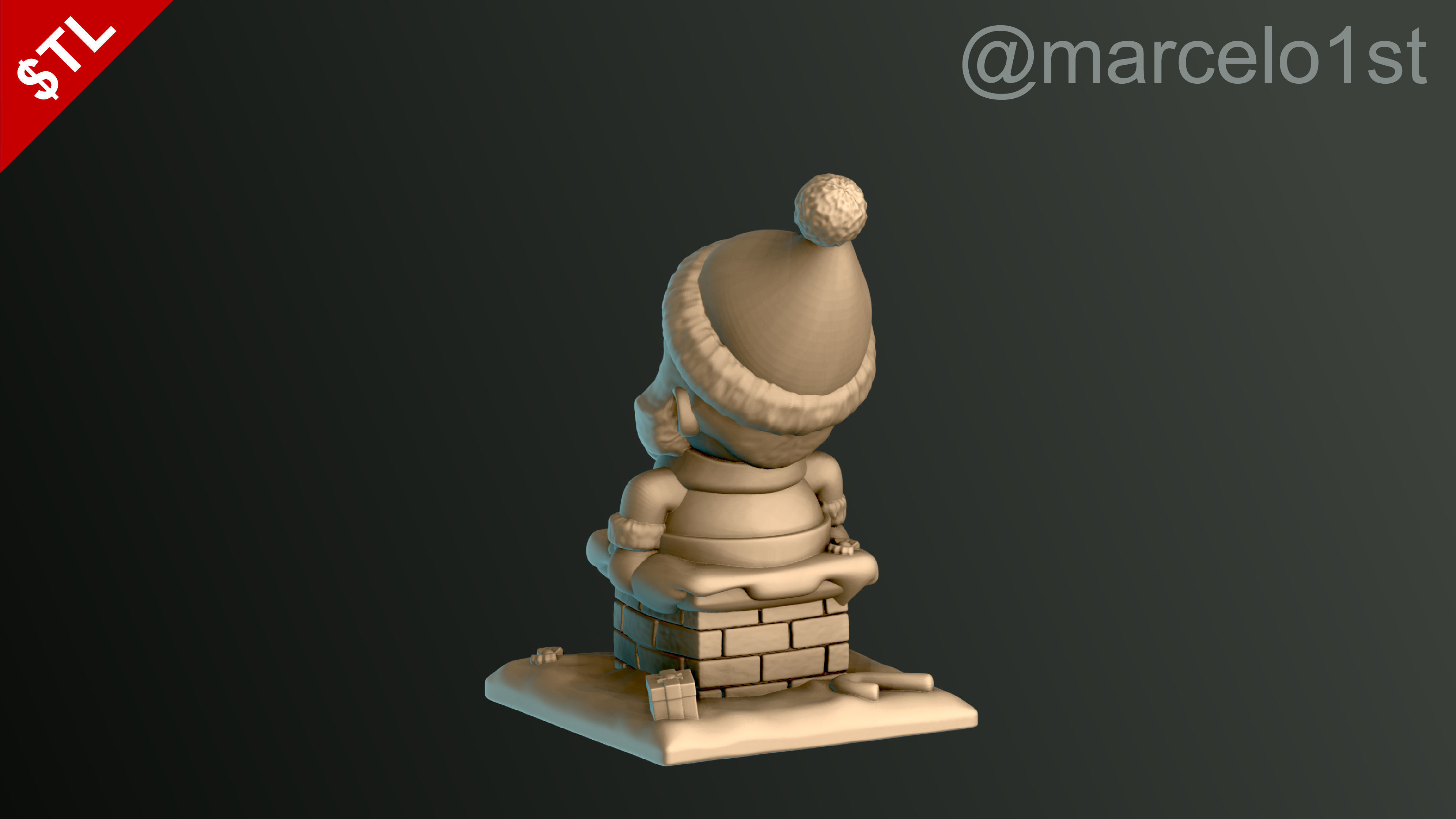 Santa Claus Trapped UP Free 3D print model_6