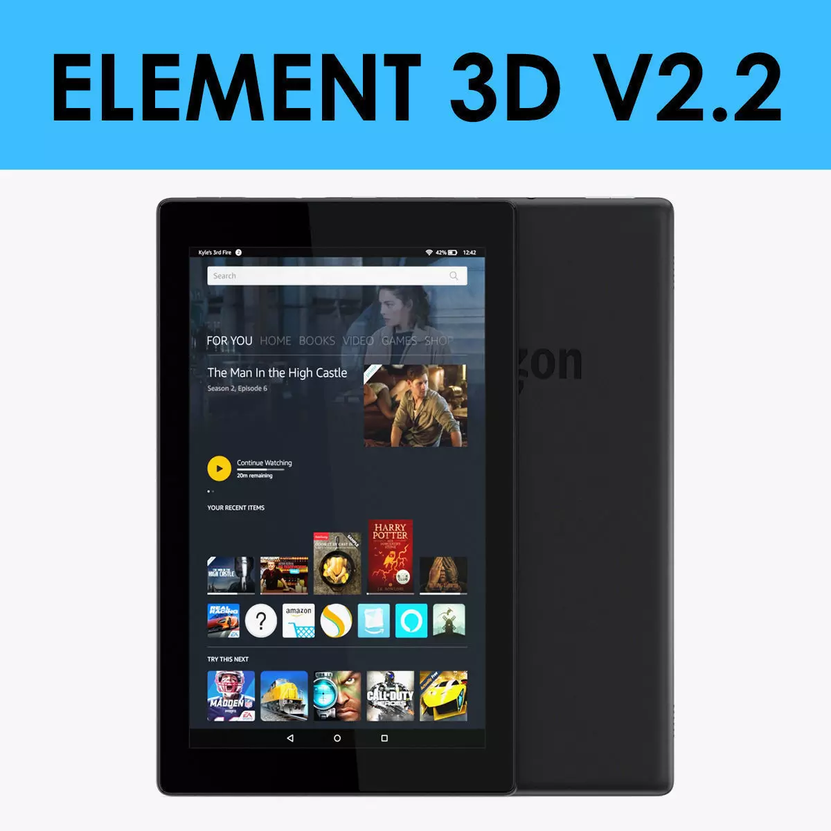 E3D - Amazon Fire HD 10 3D model_0