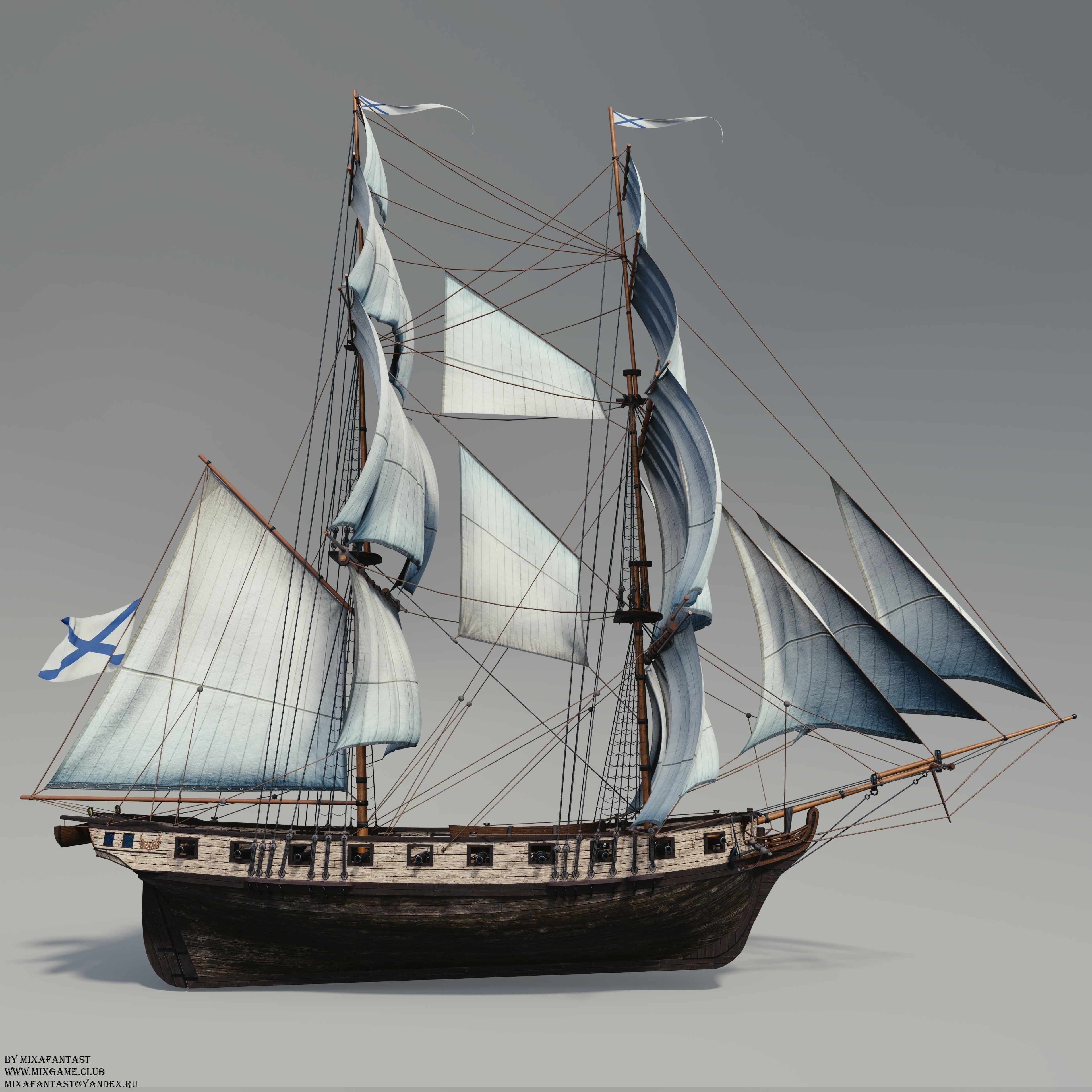 3D model of Brig Phoenix 3D model_1