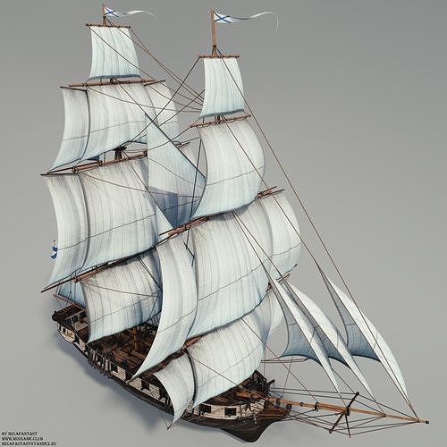 3D model of Brig Phoenix 3D model