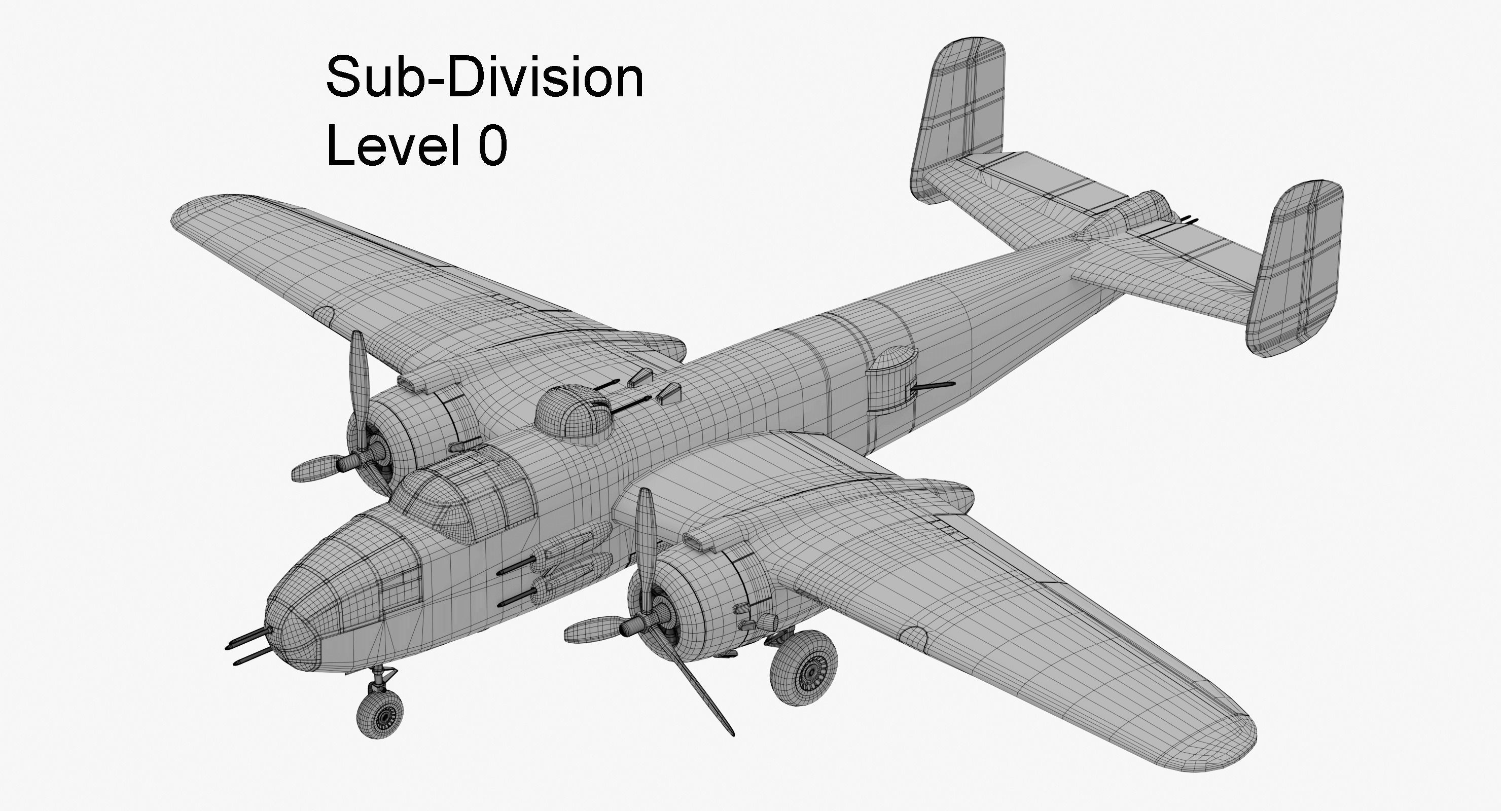 B-25 Mitchell 3D model_3