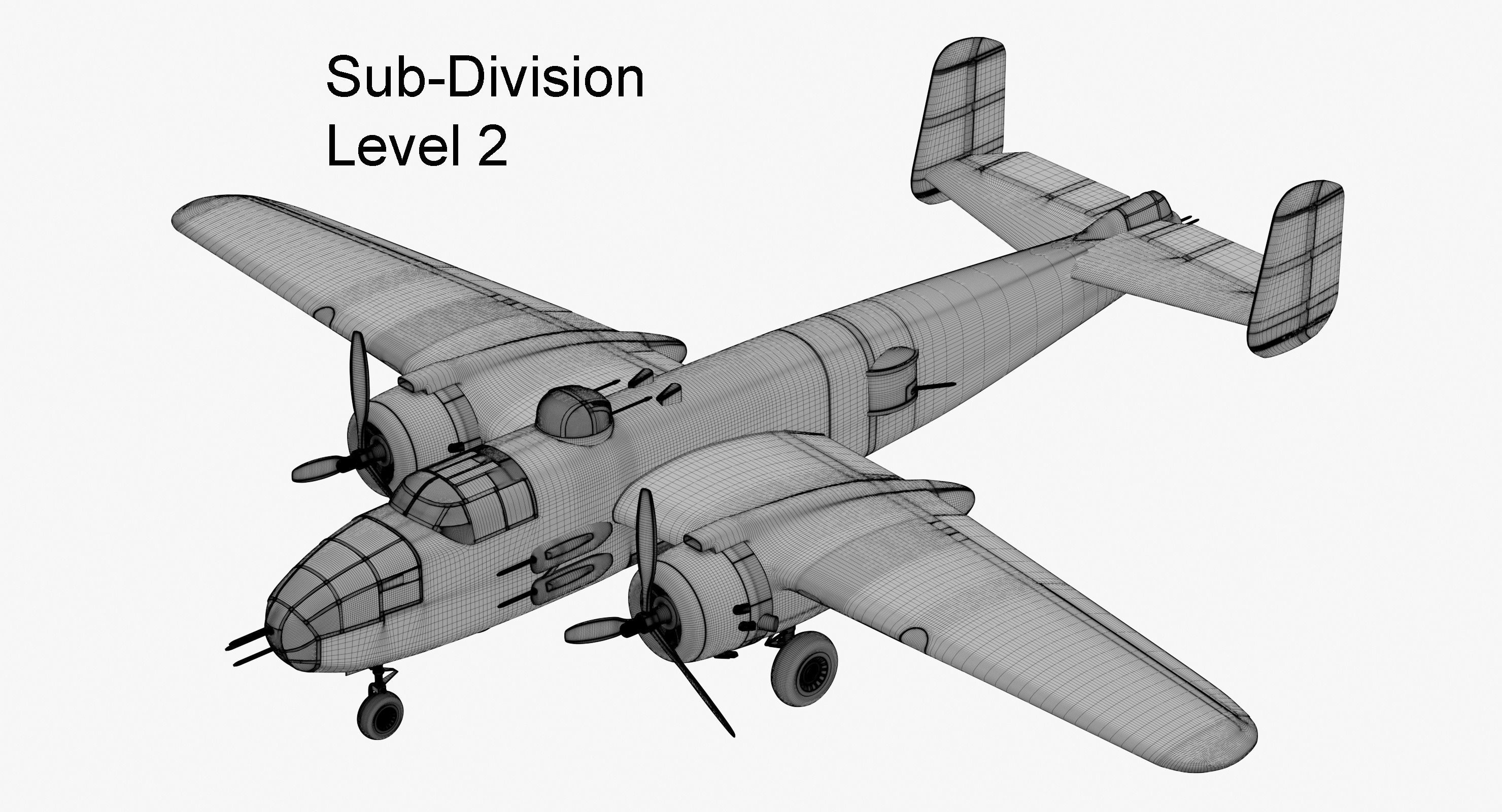 B-25 Mitchell 3D model_4