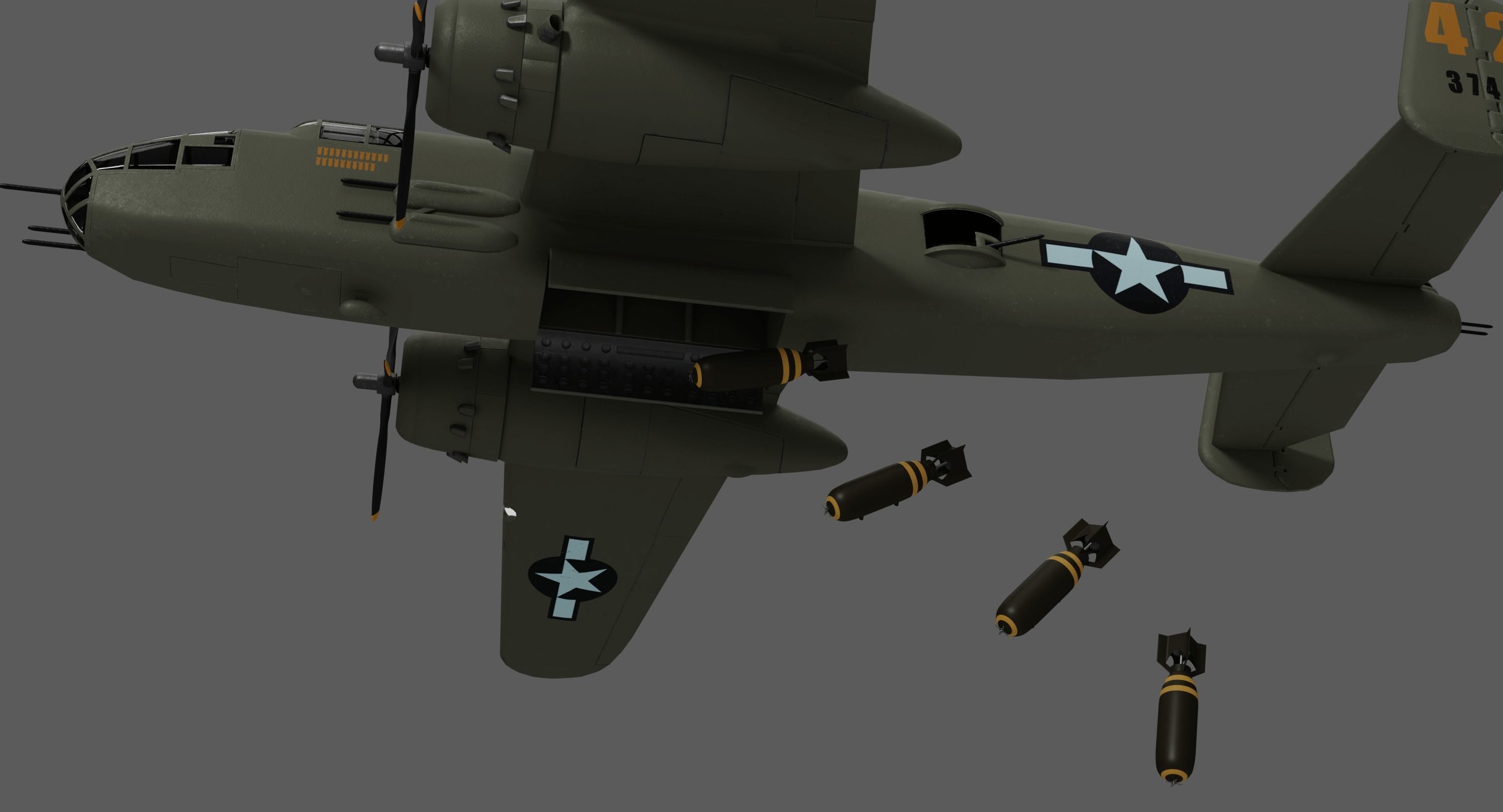 B-25 Mitchell 3D model_5