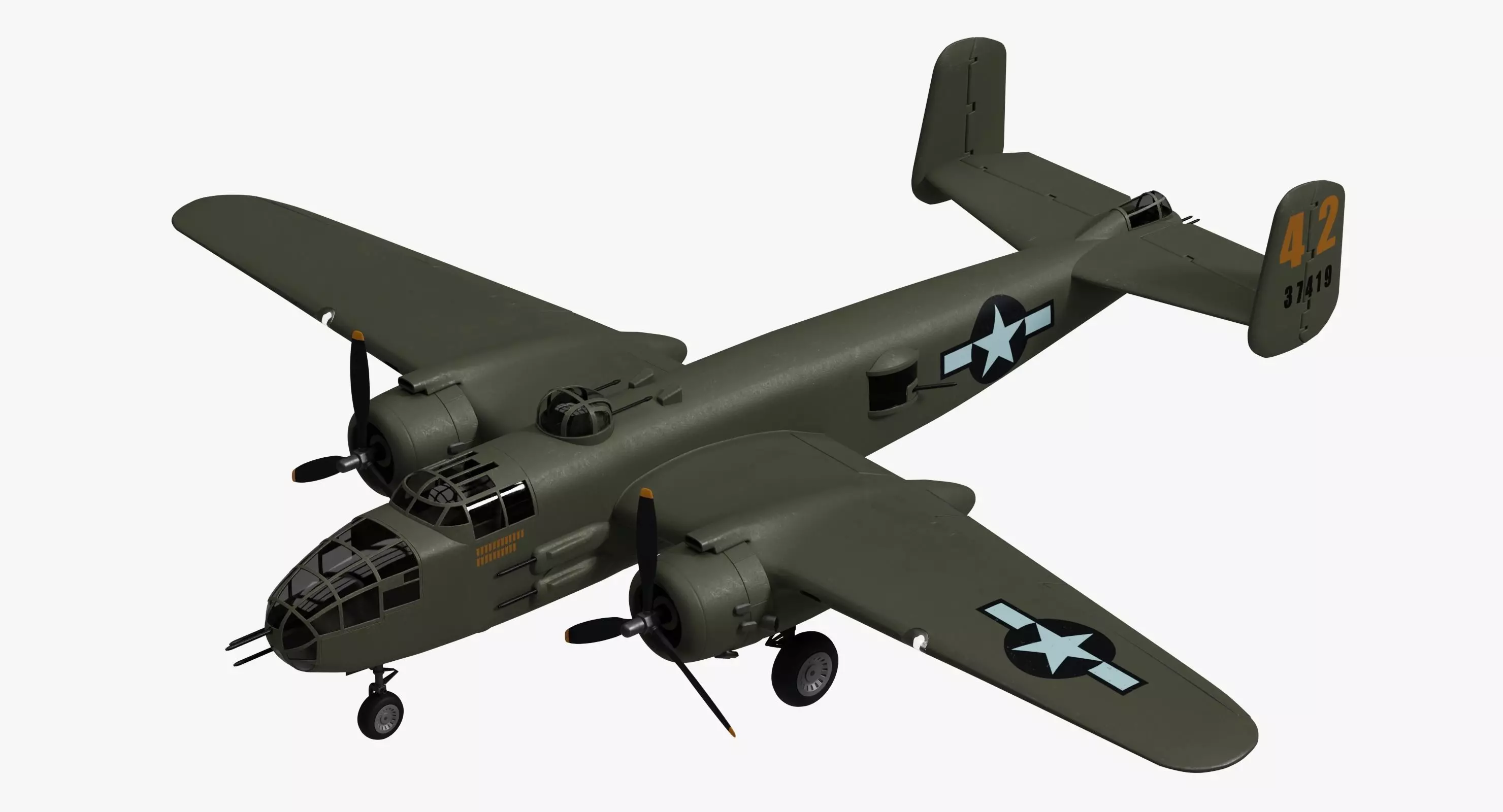 B-25 Mitchell 3D model_0