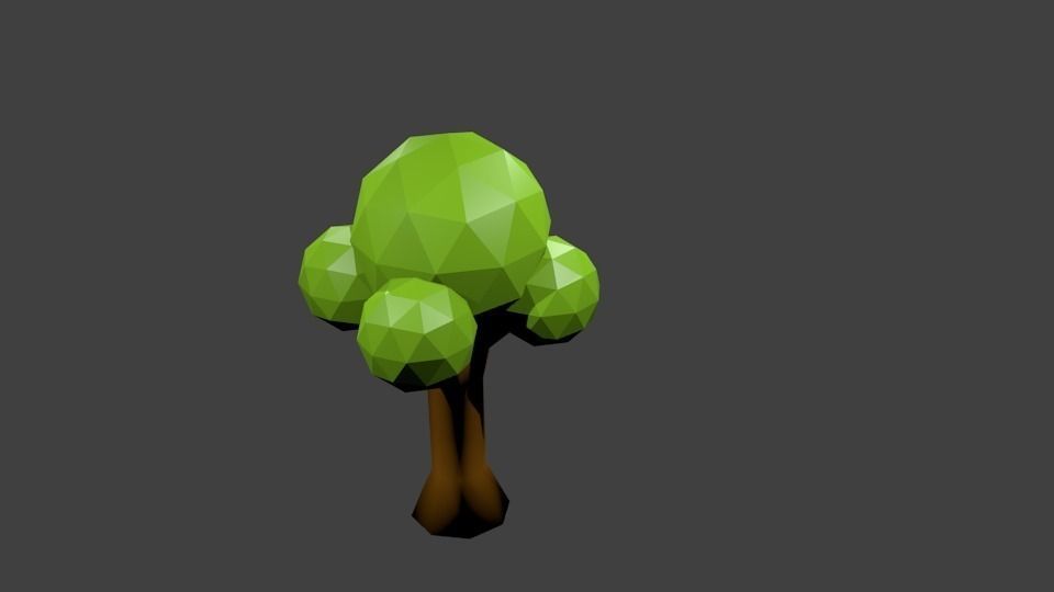 Trees for mobile Games Low-poly 3D model_8