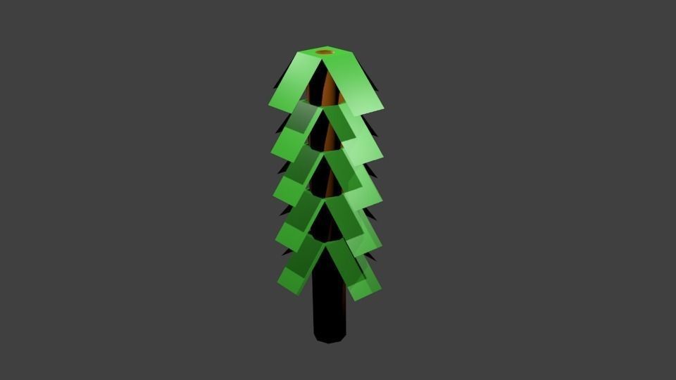 Trees for mobile Games Low-poly 3D model_1