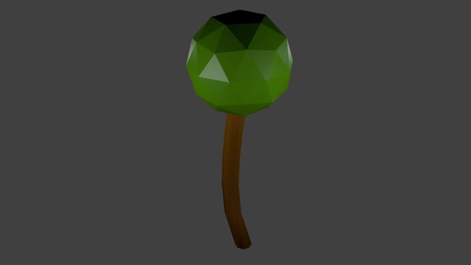 Trees for mobile Games Low-poly 3D model_4
