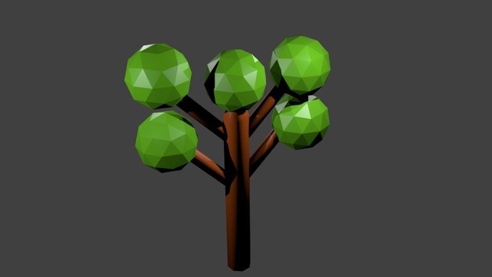 Trees for mobile Games Low-poly 3D model_9