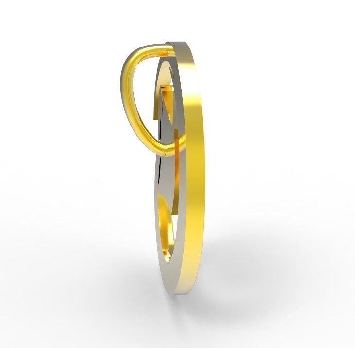 Aquarius pendant 3D print model_3