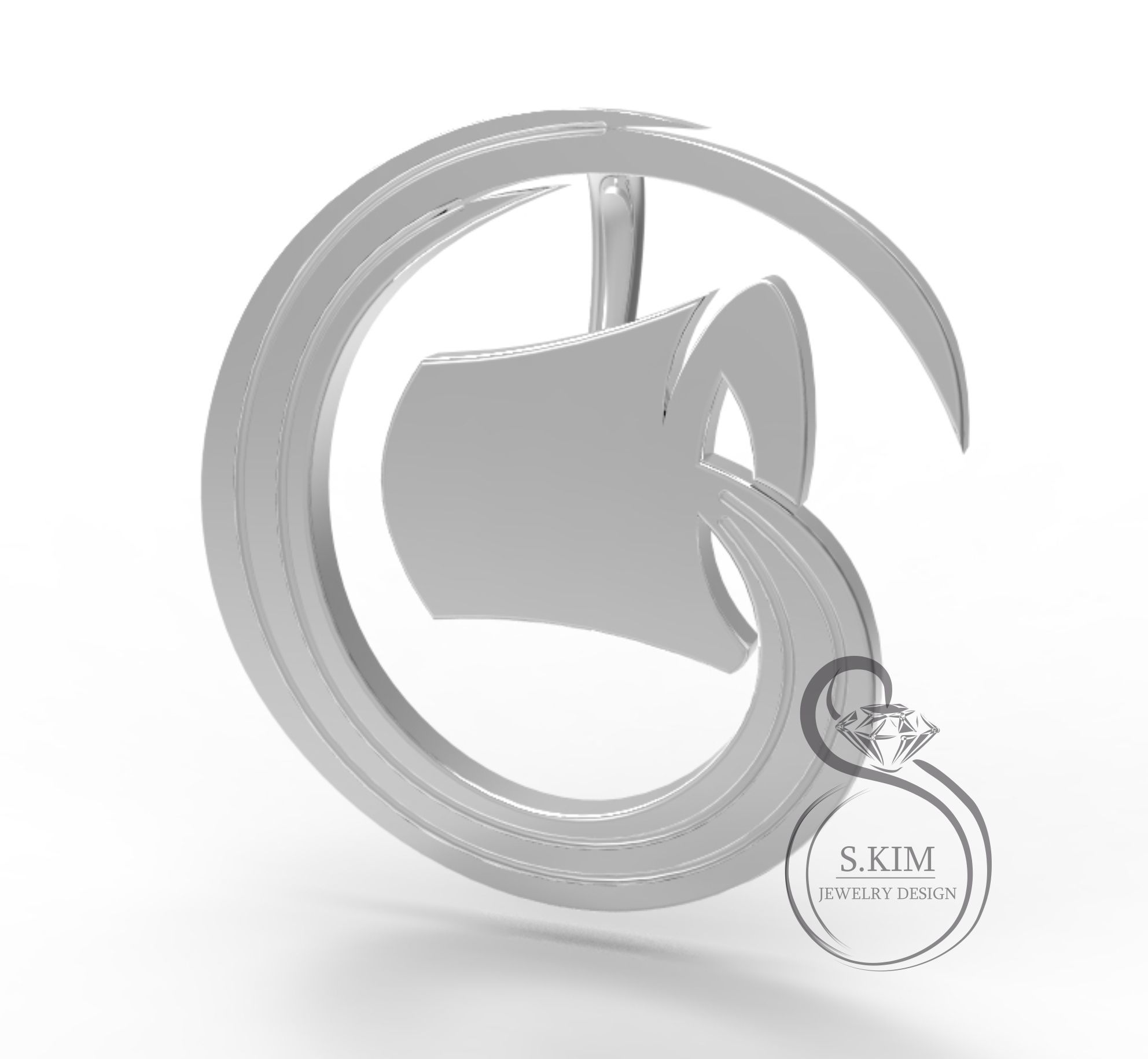 Aquarius pendant 3D print model_1