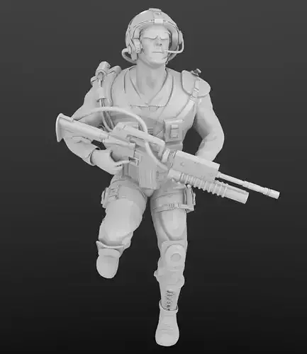 Solid soldier model for 3D printing and more