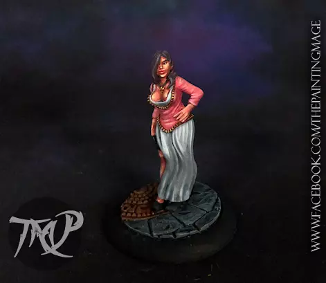 Queen woman in dress 3D print model_0