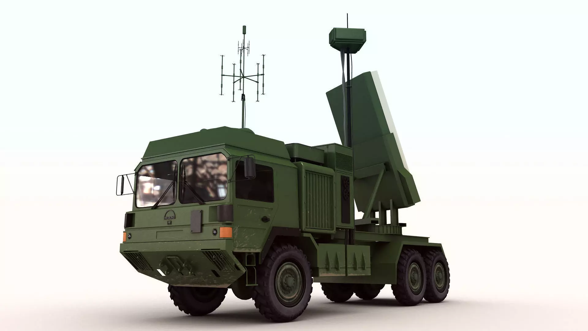 Military Surveillance Radar Truck 3D model
