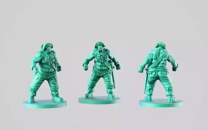 Bold zombie 3D print model