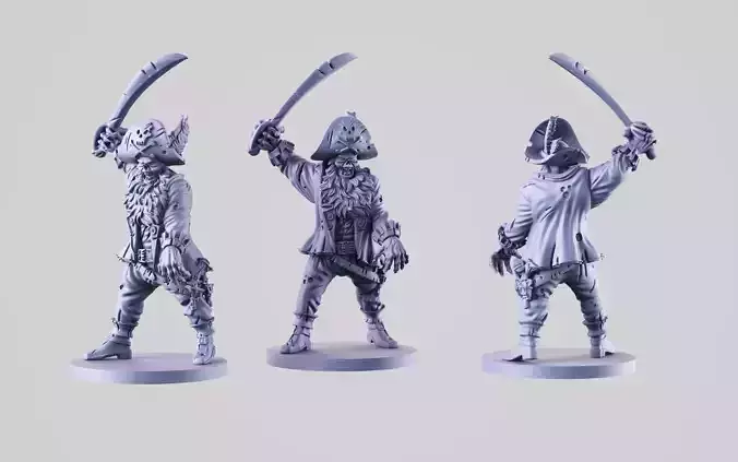 Captain Zombie 3D print model