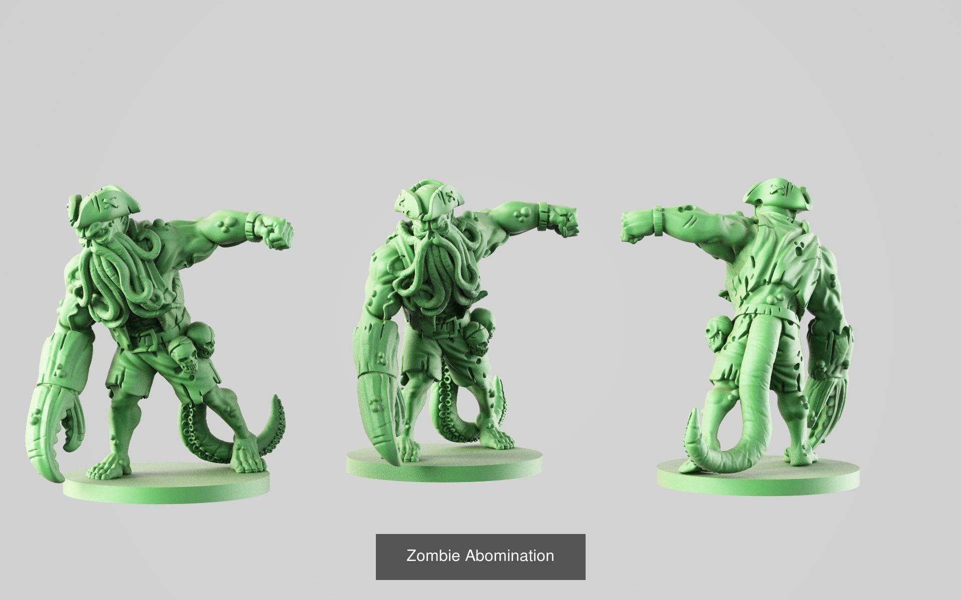Pirate zombie crew 3D Model Collection_5