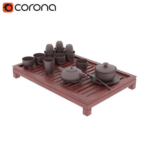 Tea Ceremony Set 3D model